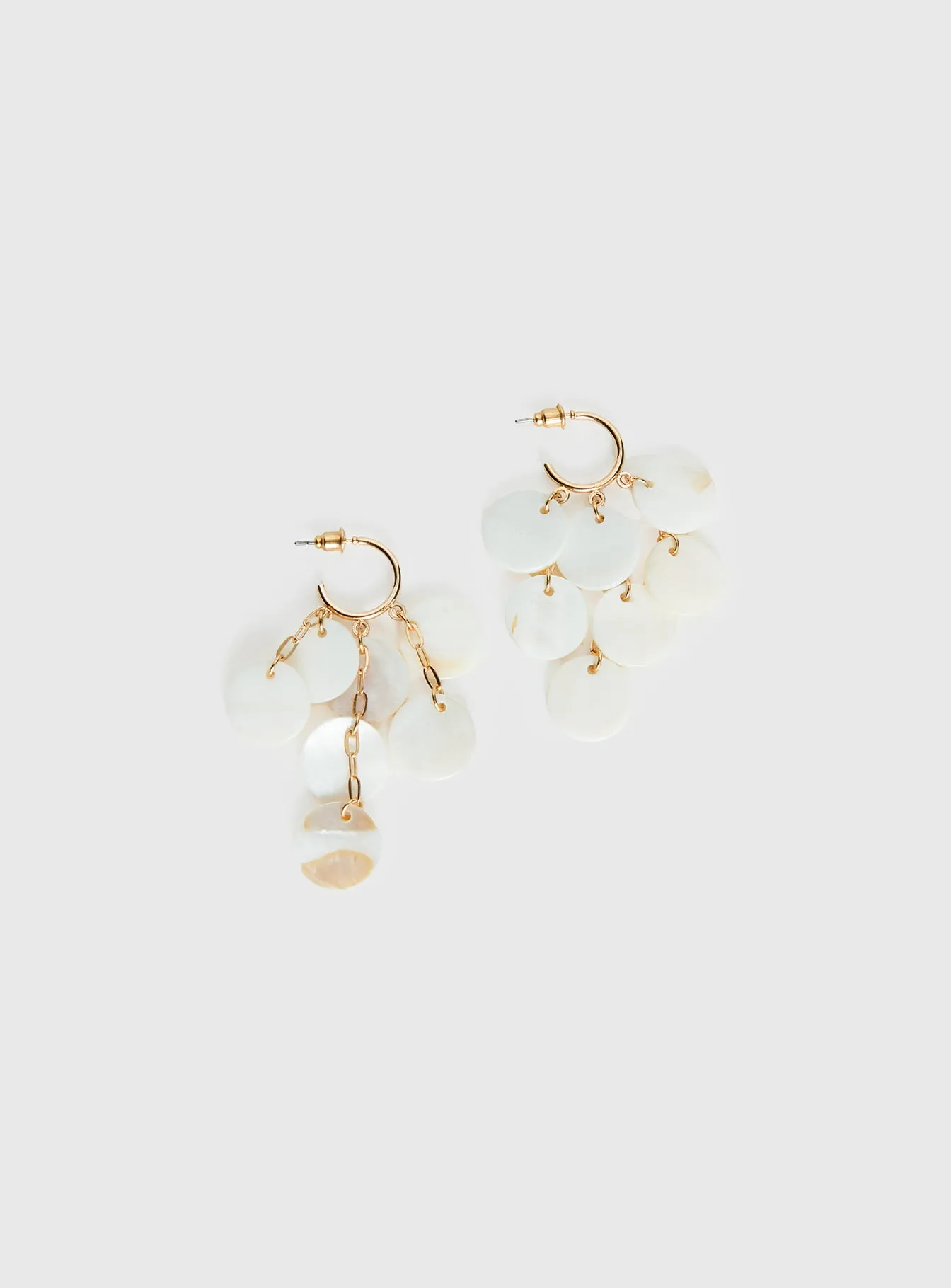 Elizabette Shell Earrings White sold by Princess Polly product image thumbnail 2