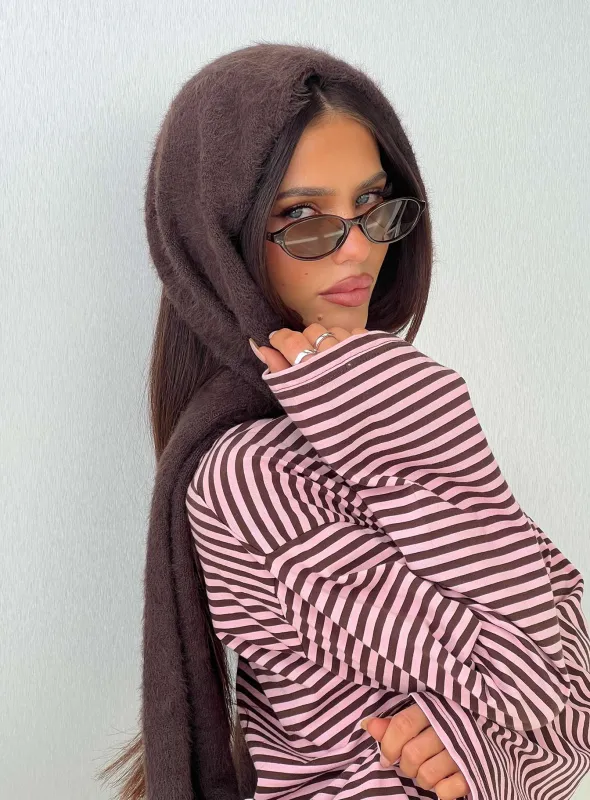 Captivation Oval Sunglasses Brown made by Princess Polly