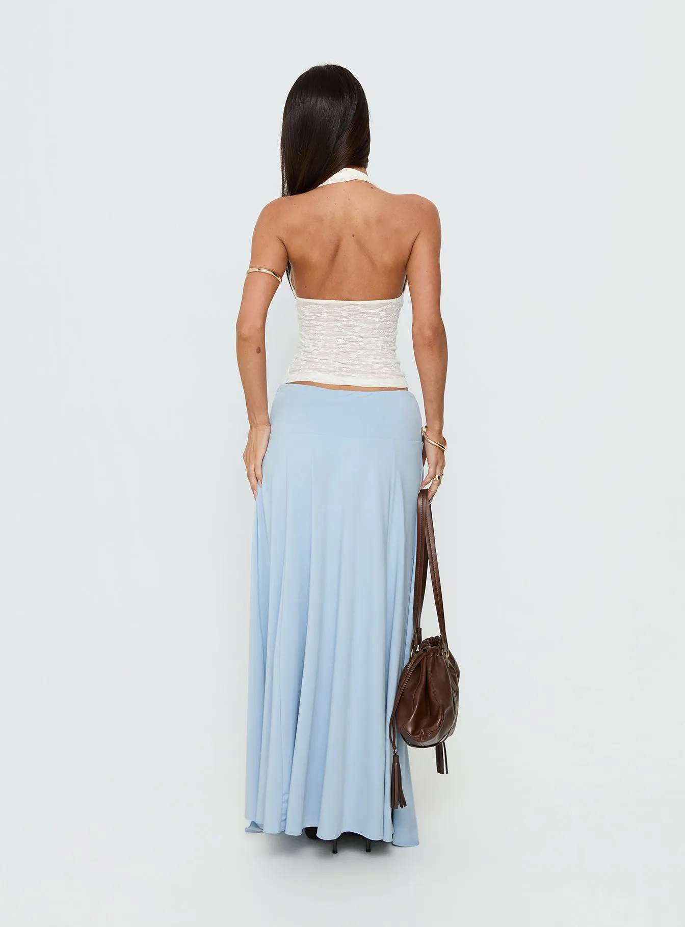 Nola Hardware Slit Maxi Skirt Blue sold by Princess Polly product image thumbnail 4