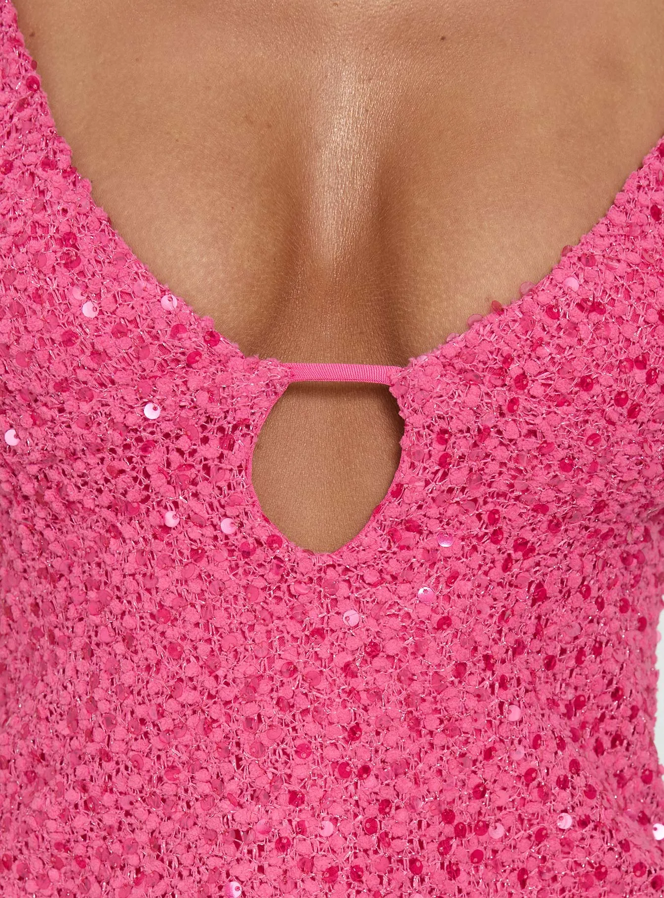 Feel The Vibrations Sequin Top Hot Pink sold by Princess Polly product image thumbnail 5