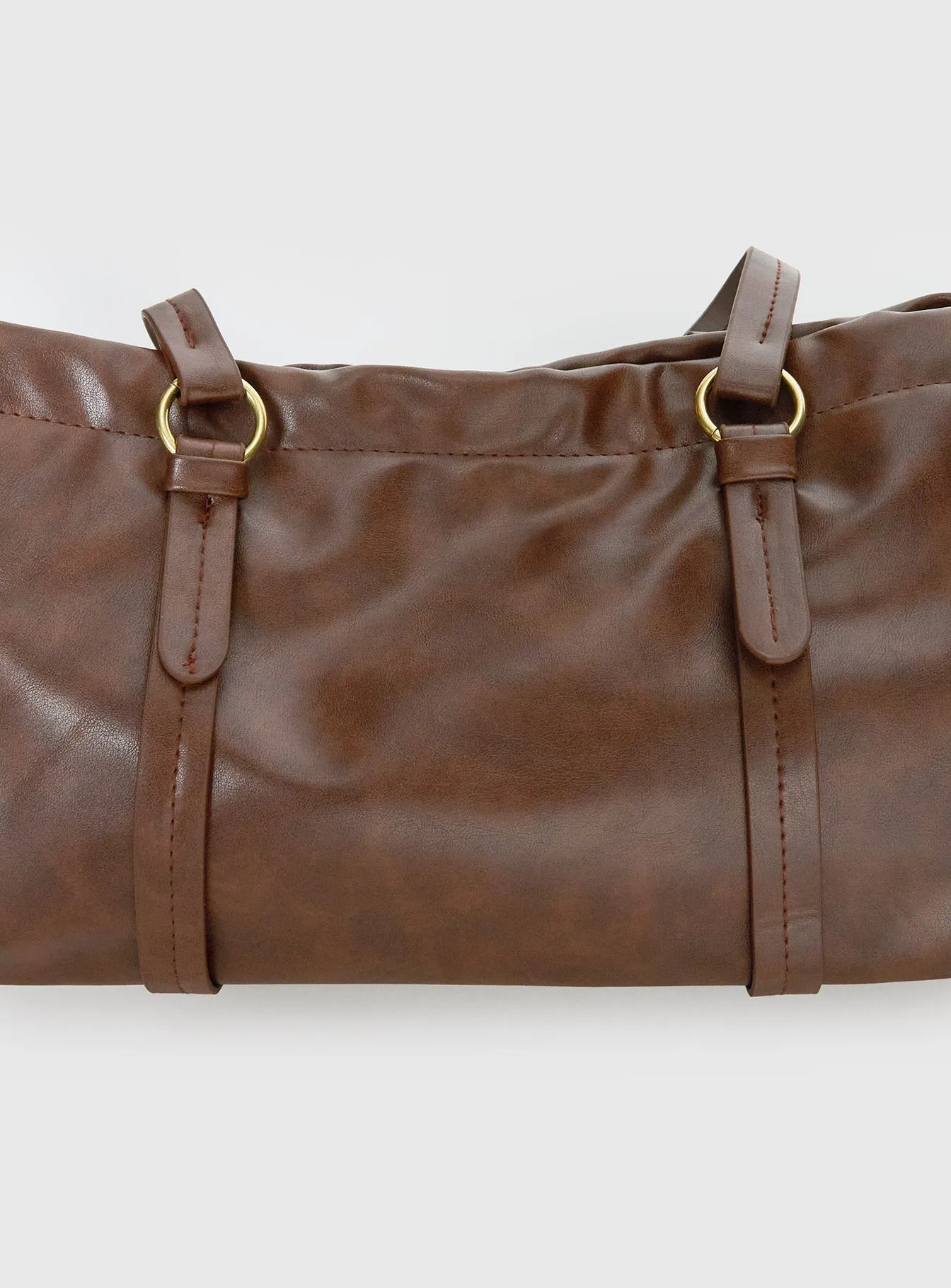 Veneza Ruched Shoulder Bag Brown sold by Princess Polly product image thumbnail 5