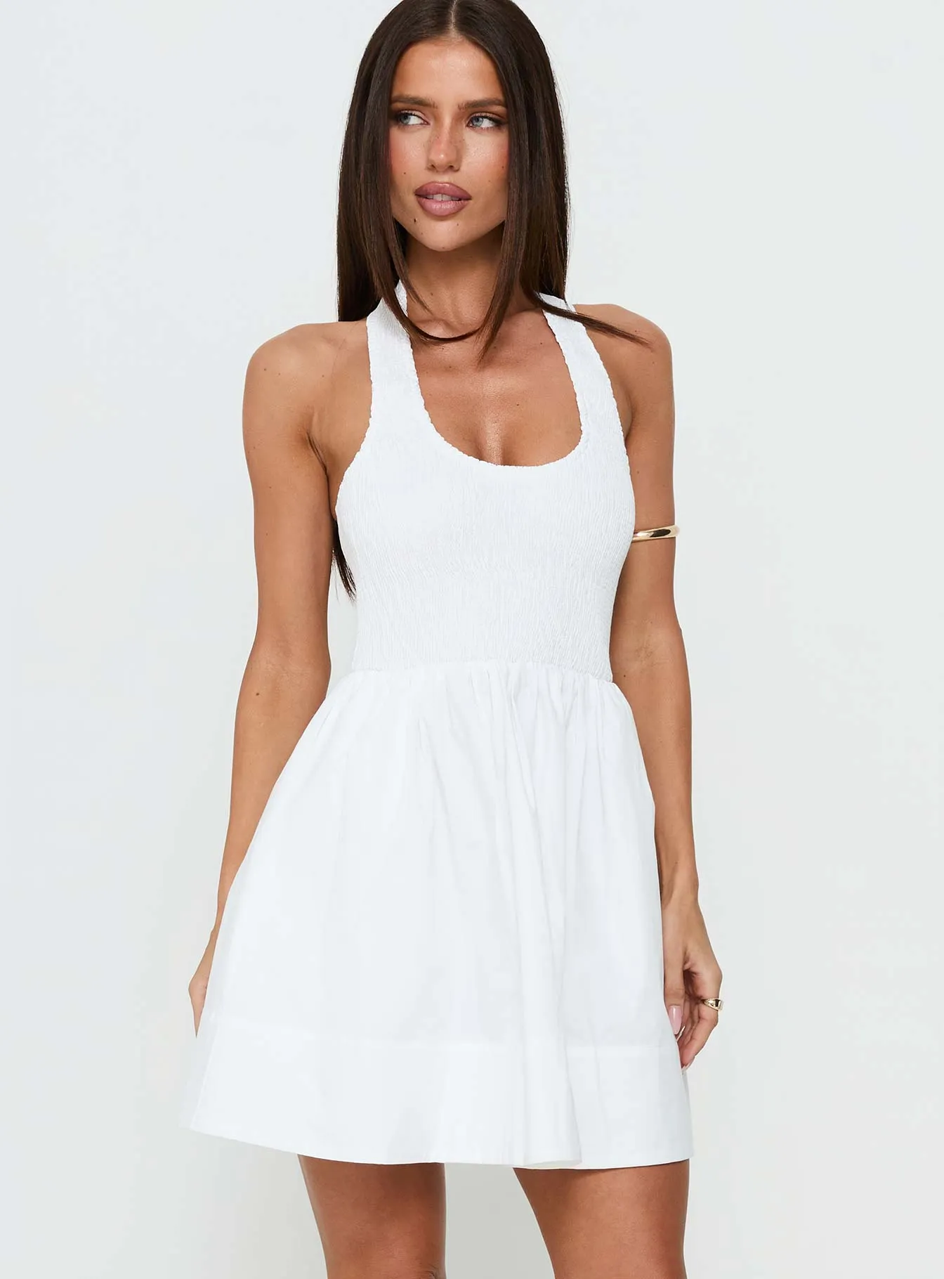 These Words Halter Mini Dress White sold by Princess Polly product image thumbnail 2