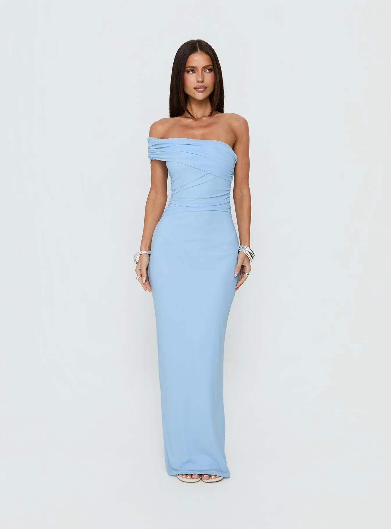 Spritzia One Shoulder Maxi Dress Blue sold by Princess Polly product image thumbnail 2