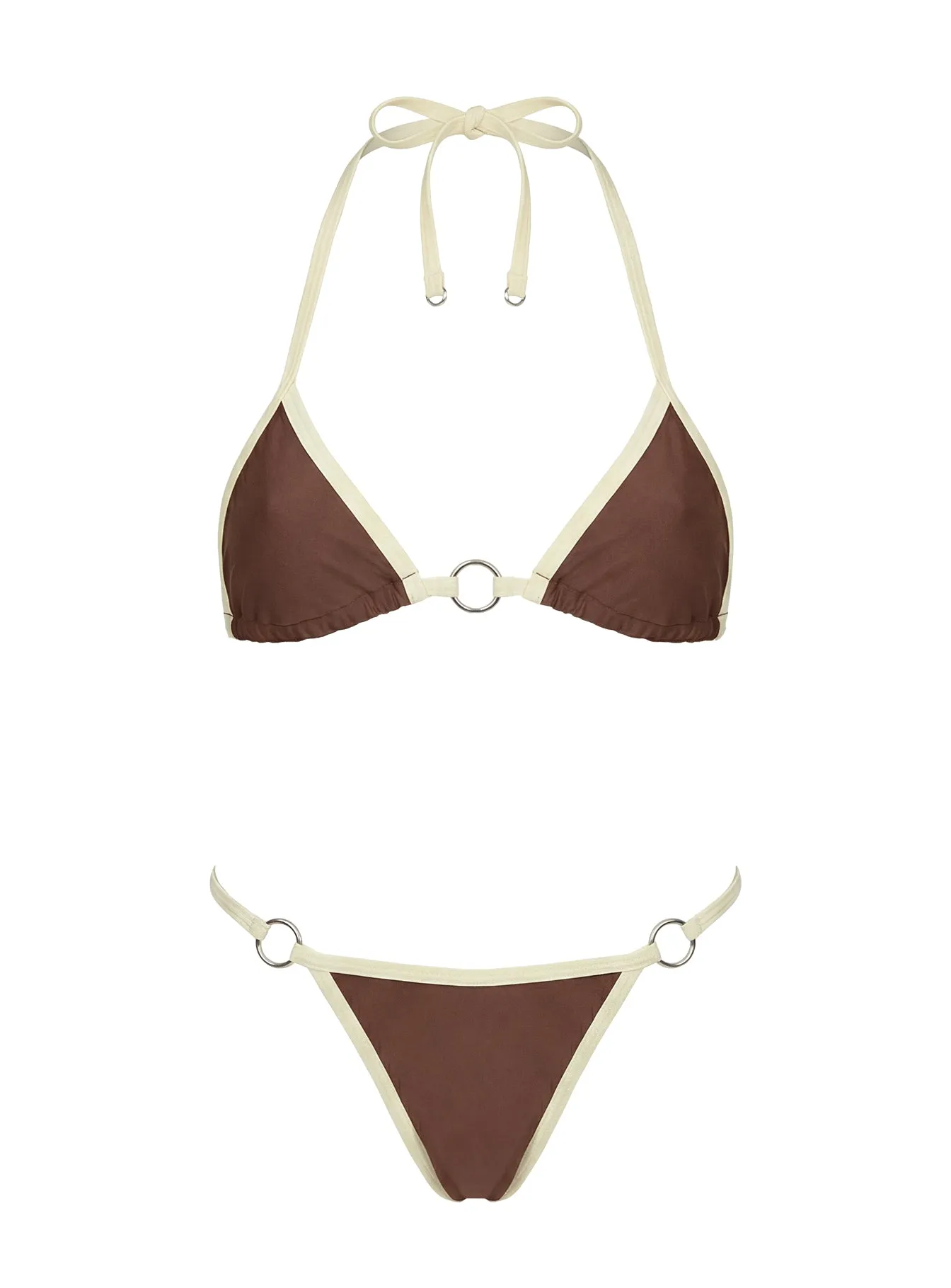 Soft Tempo Cheeky Bikini Bottoms Brown / Yellow sold by Princess Polly product image thumbnail 5