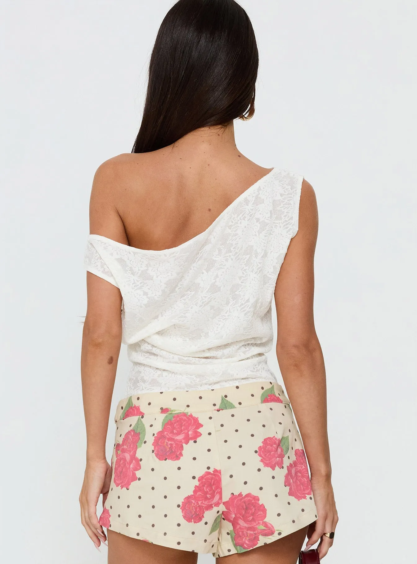 Orvielle Lace Off Shoulder Top Cream sold by Princess Polly product image thumbnail 5