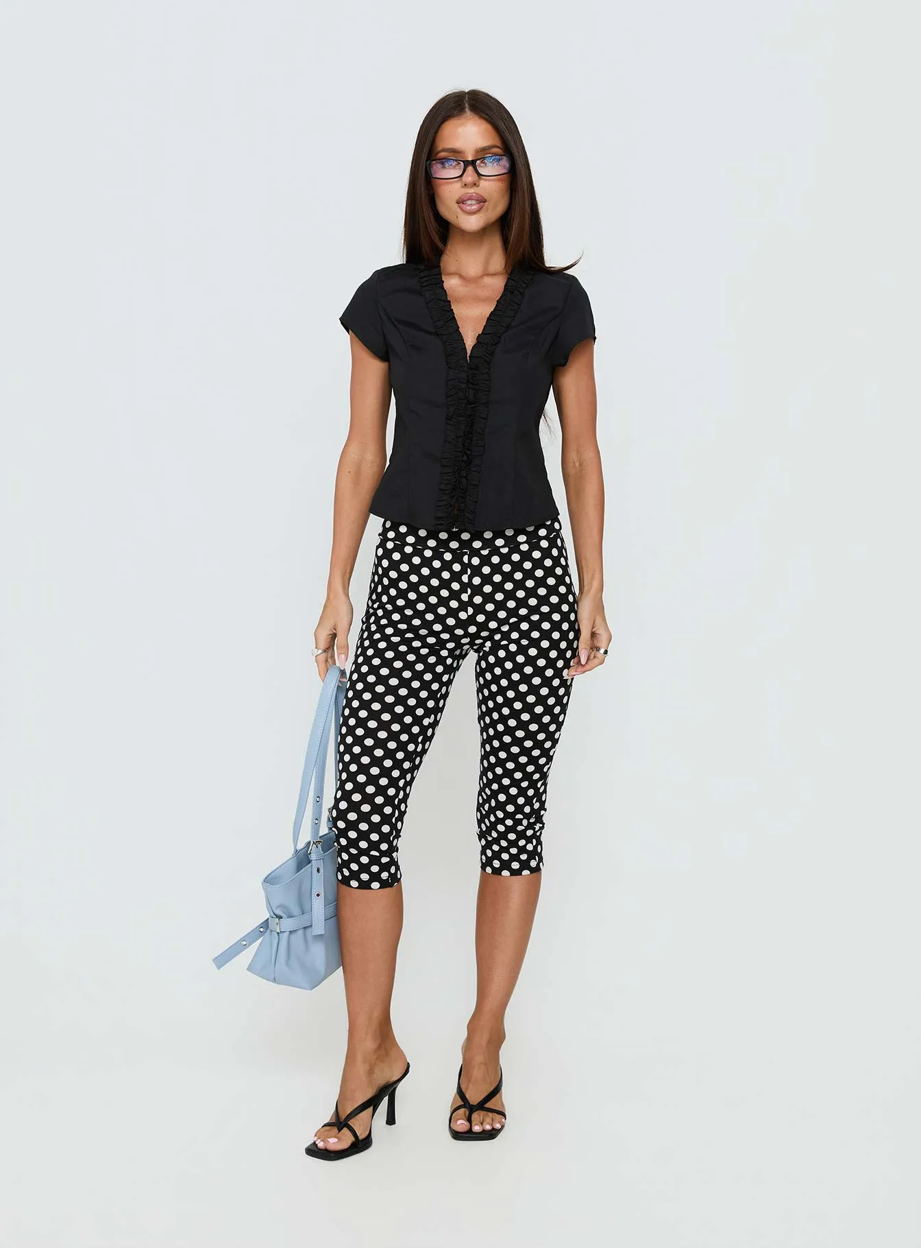 Isadonna Capri Pants Black Polka Dot sold by Princess Polly product image thumbnail 2