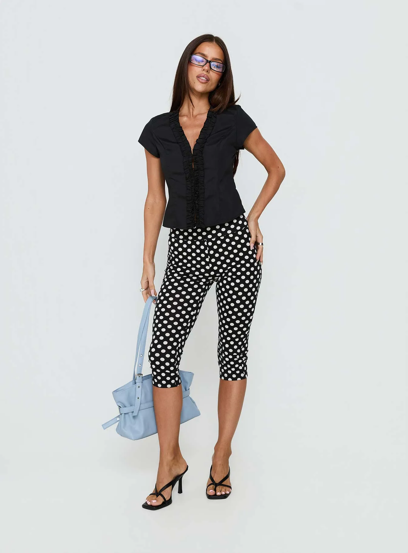 Isadonna Capri Pants Black Polka Dot sold by Princess Polly product image thumbnail 3