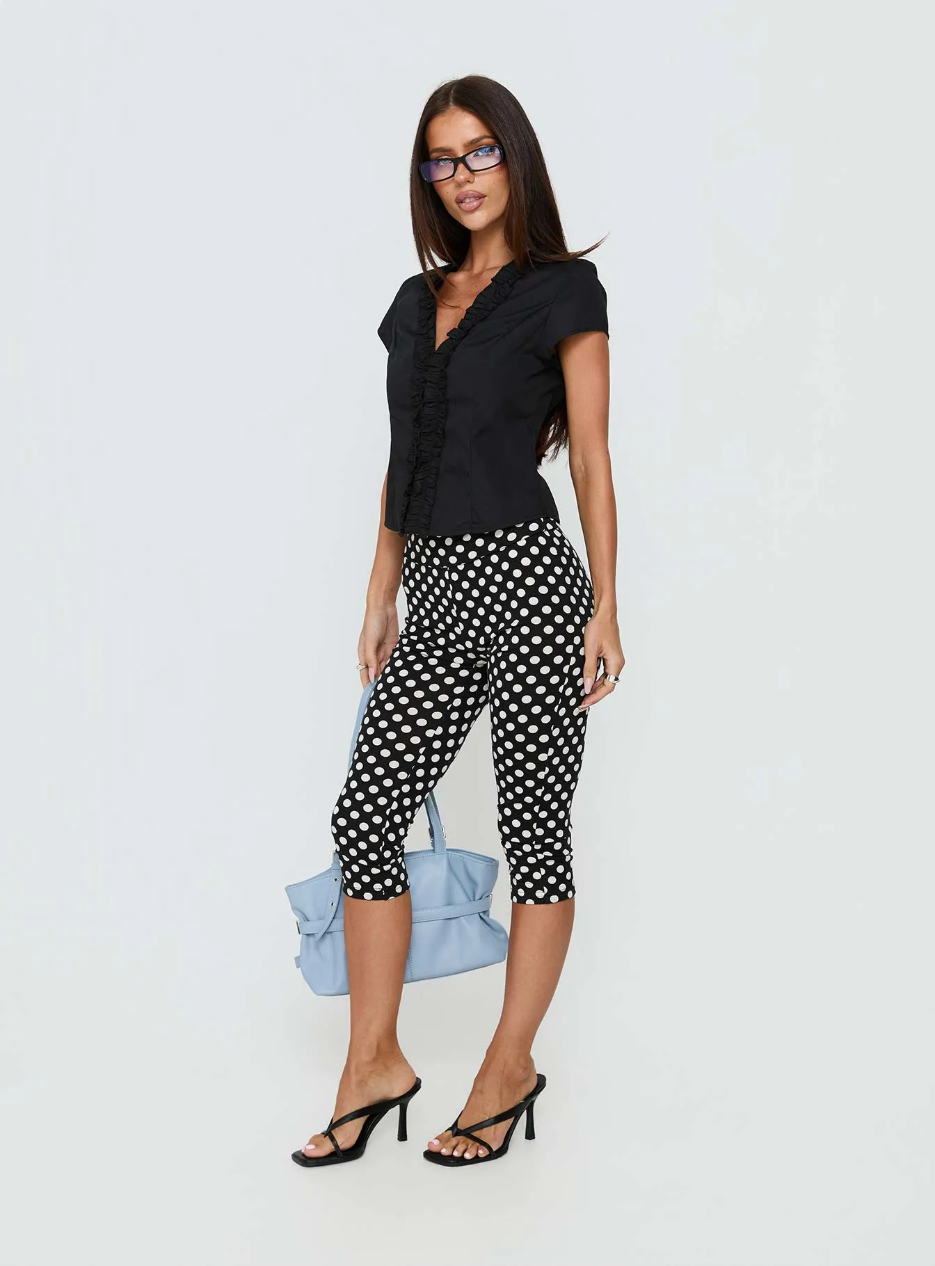 Isadonna Capri Pants Black Polka Dot sold by Princess Polly product image thumbnail 4