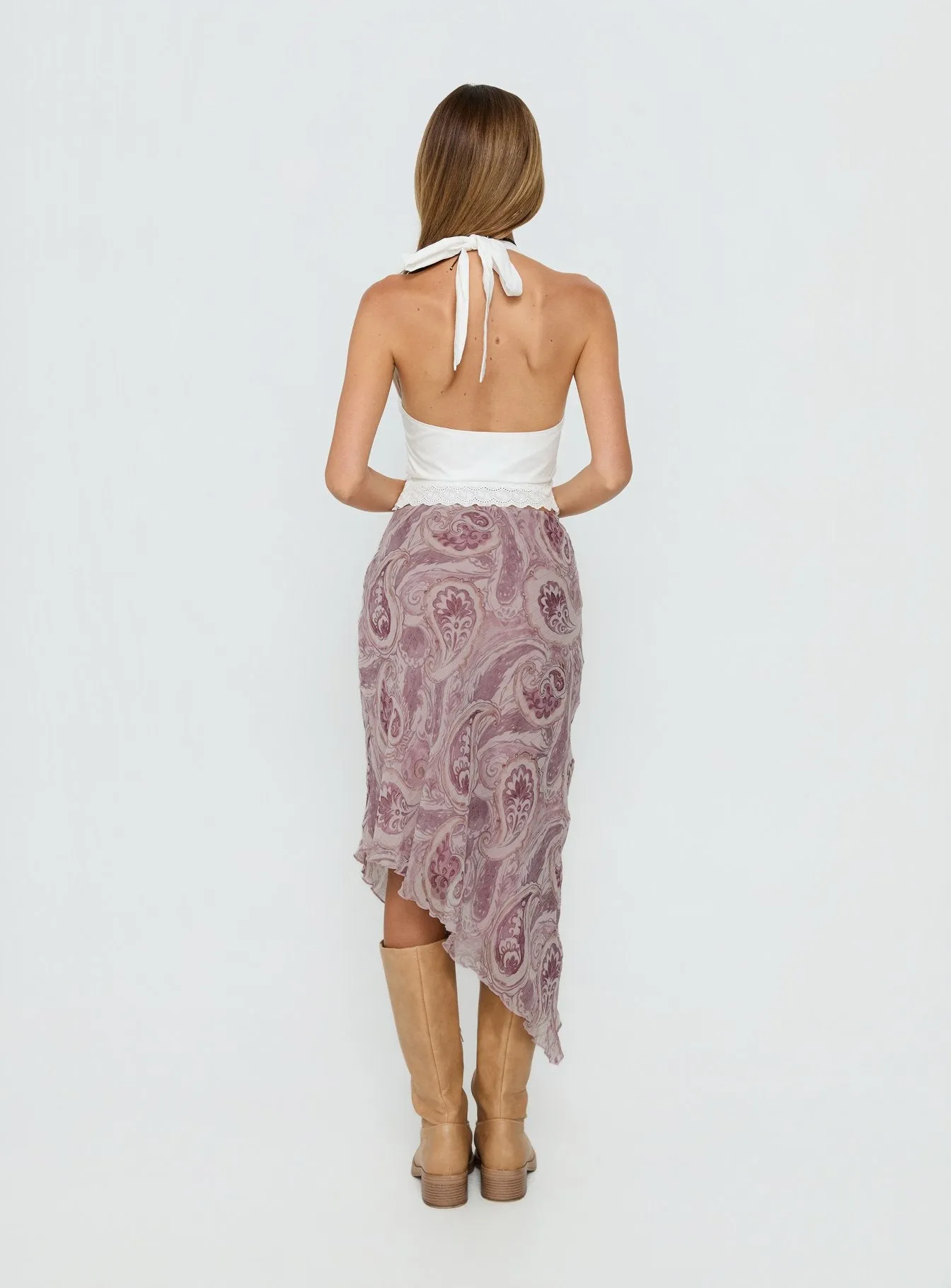 Suella Asymmetrical Midi Skirt Paisley Multi sold by Princess Polly product image thumbnail 5