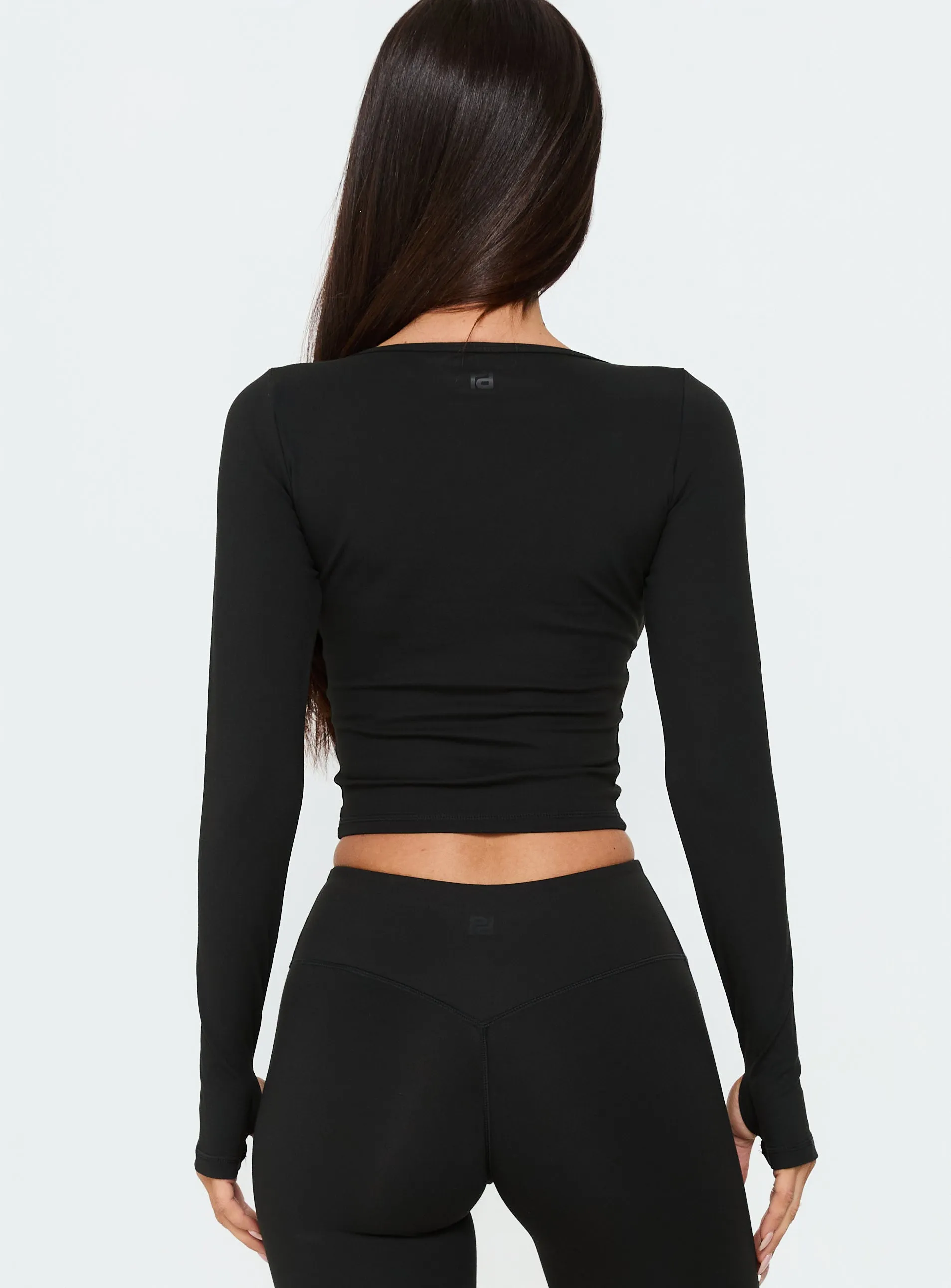 New Horizons Long Sleeve V Neck Top Black sold by Princess Polly product image thumbnail 5
