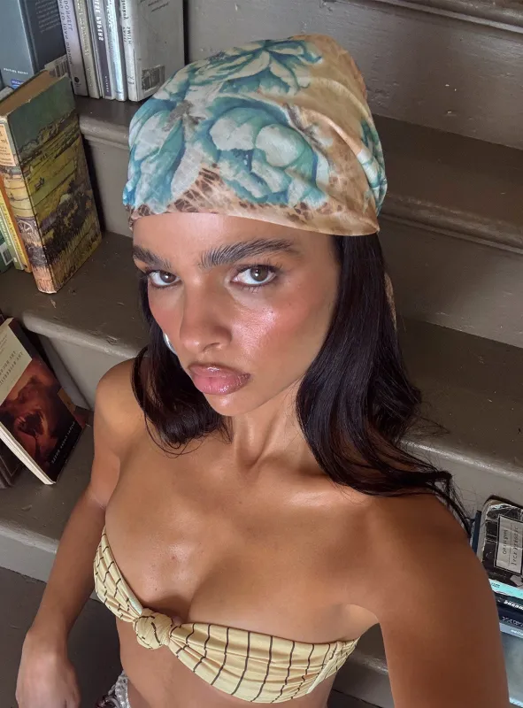 Nellie Chiffon Scarf Leopard Floral made by Princess Polly