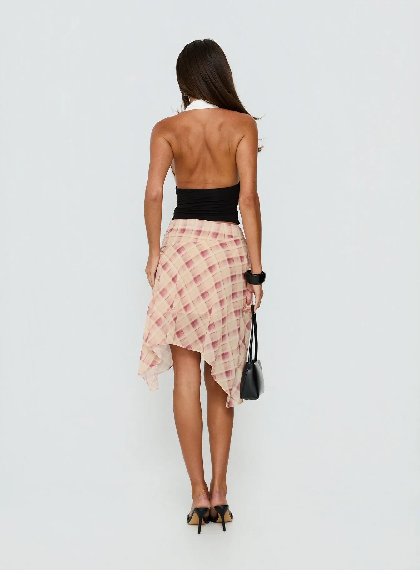 Natana Asymmetrical Midi Skirt Multi Check sold by Princess Polly product image thumbnail 5