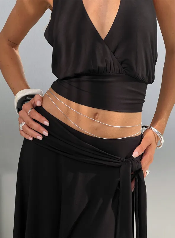 Dressed Up Dainty Chain Belt Silver made by Princess Polly