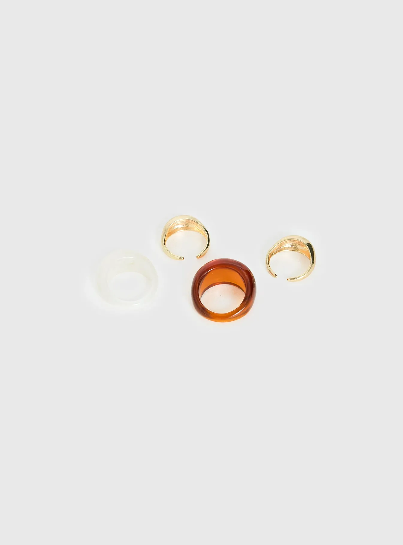 Stay The Same Resin Ring Pack Multi sold by Princess Polly product image thumbnail 3