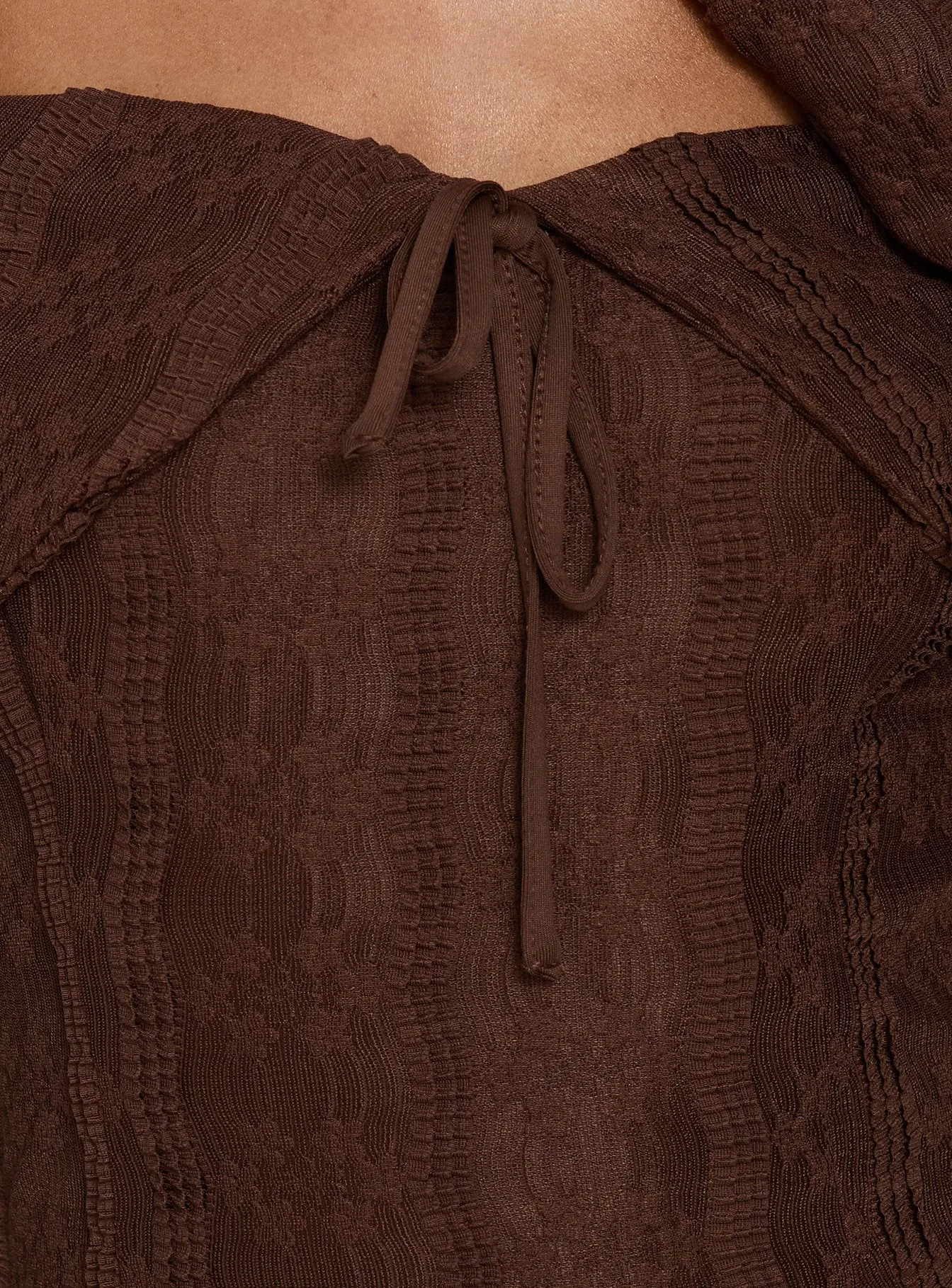 Colettie Long Sleeve Mini Dress Chocolate sold by Princess Polly product image thumbnail 5