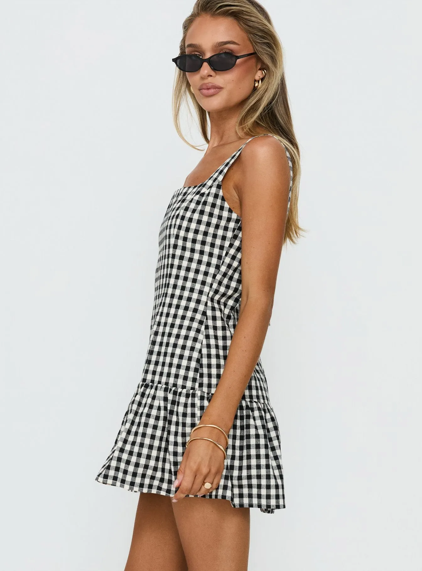 Orivelle Tie Back Playsuit Black / White sold by Princess Polly product image thumbnail 3