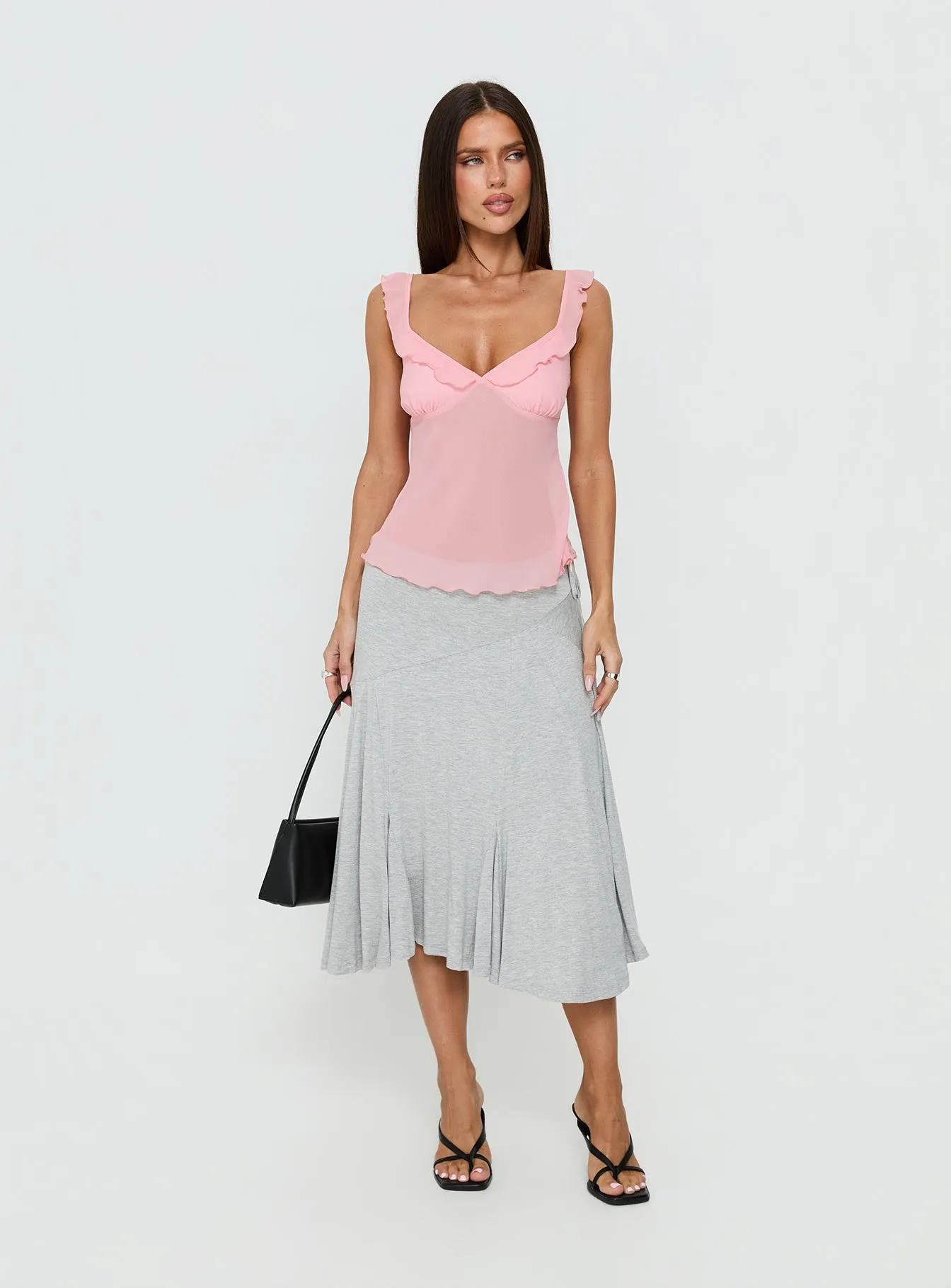 Zayliah Frill Detail Top Pink sold by Princess Polly product image thumbnail 3