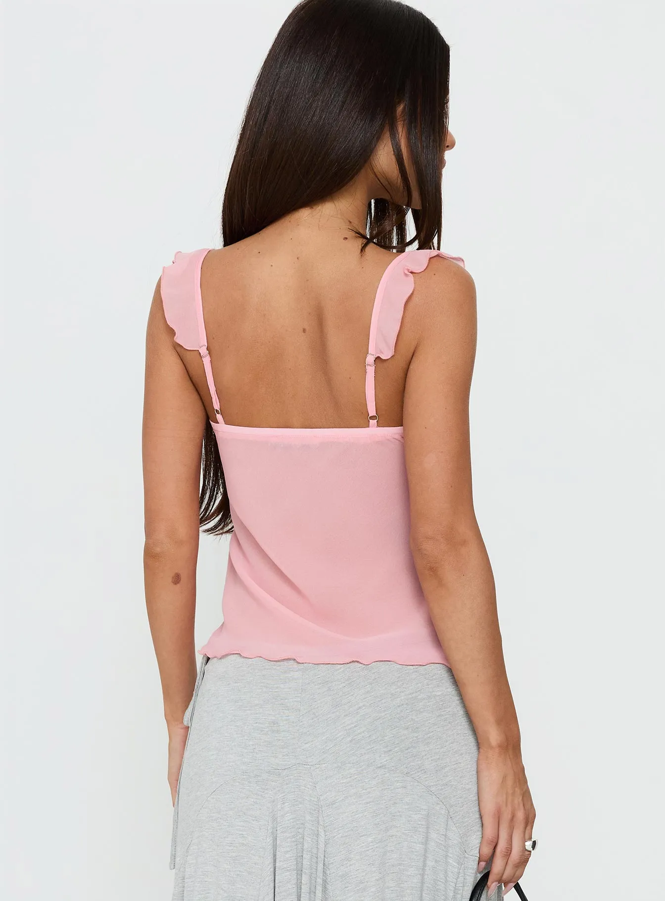 Zayliah Frill Detail Top Pink sold by Princess Polly product image thumbnail 5