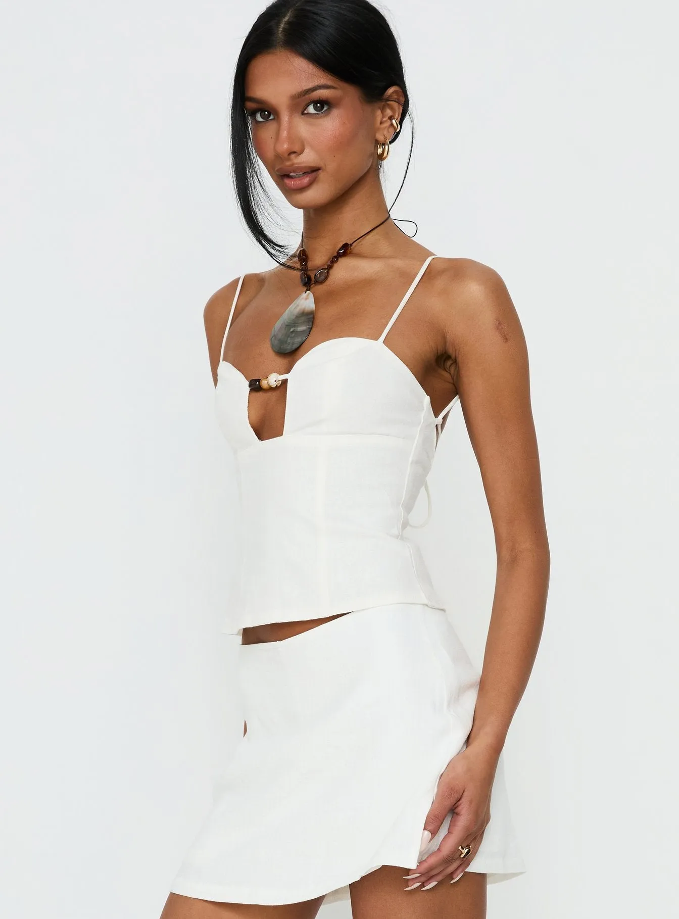 Karessa Beaded Top White sold by Princess Polly product image thumbnail 4