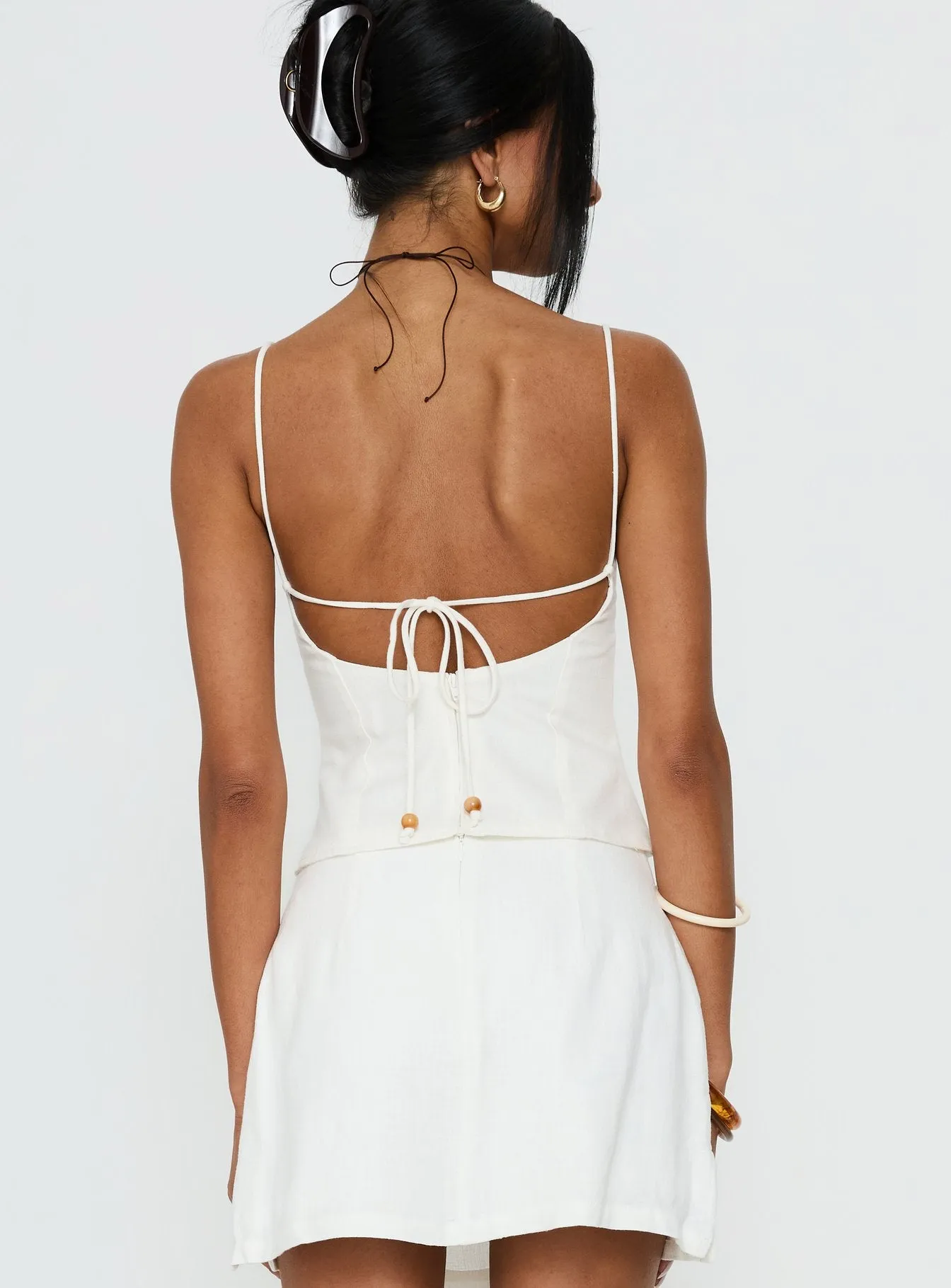 Karessa Beaded Top White sold by Princess Polly product image thumbnail 5