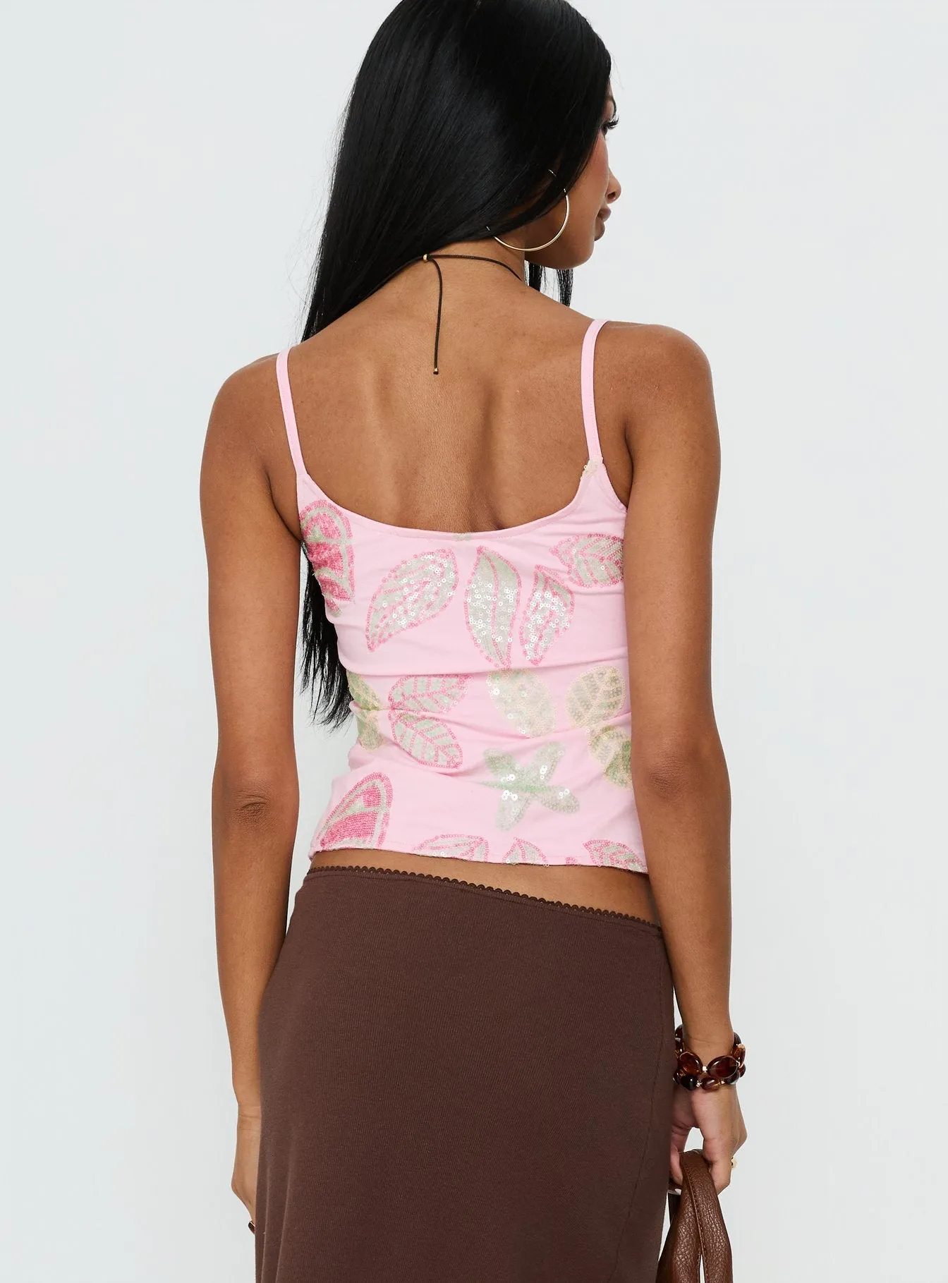 Lunavia Sequin Cami Top Pink sold by Princess Polly product image thumbnail 5