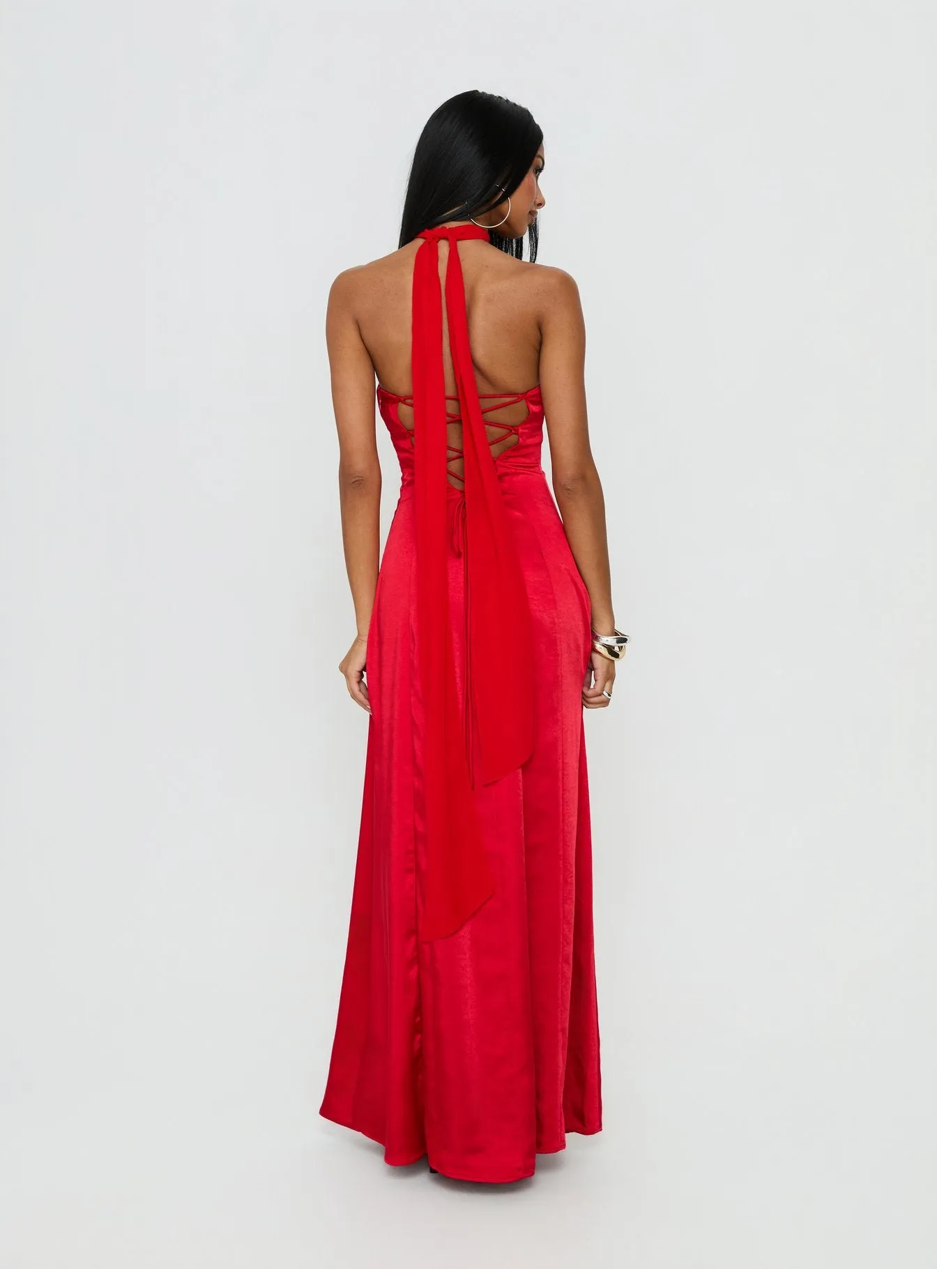 Masterpiece Strapless Maxi Dress Red sold by Princess Polly product image thumbnail 4