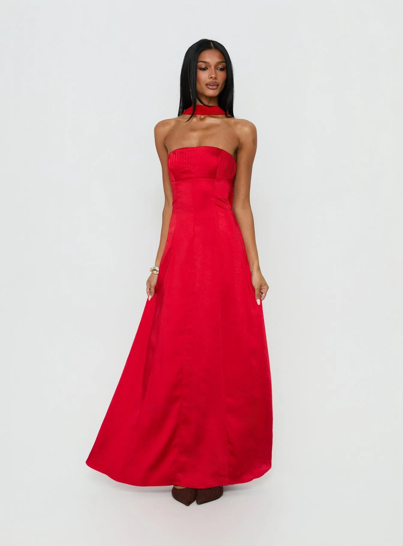Masterpiece Strapless Maxi Dress Red sold by Princess Polly product image thumbnail 2
