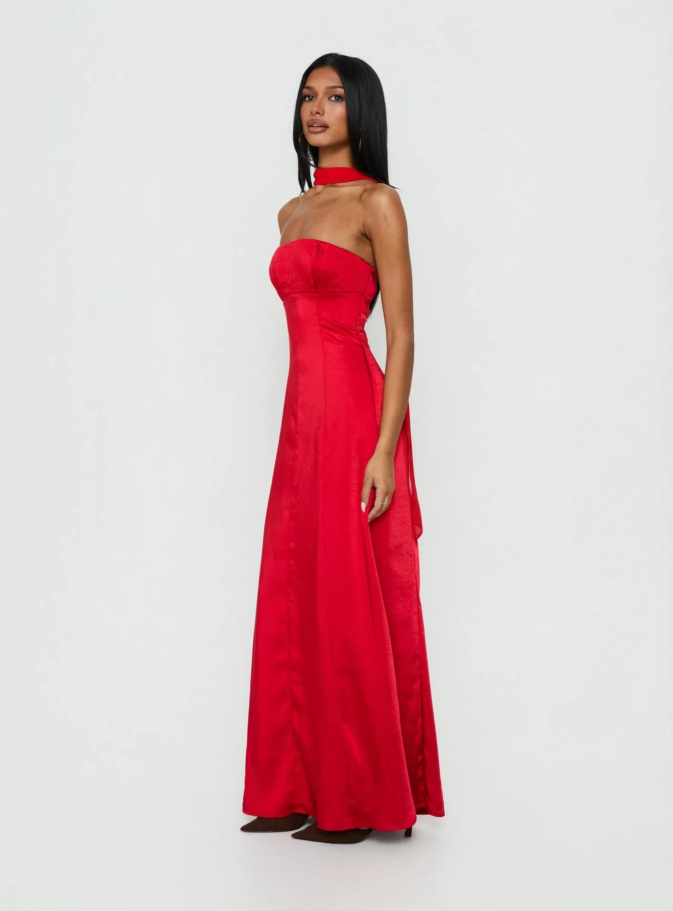 Masterpiece Strapless Maxi Dress Red sold by Princess Polly product image thumbnail 3