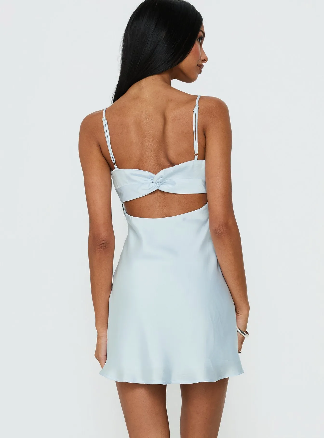 Iseabal V Neck Mini Dress Ice Blue sold by Princess Polly product image thumbnail 4