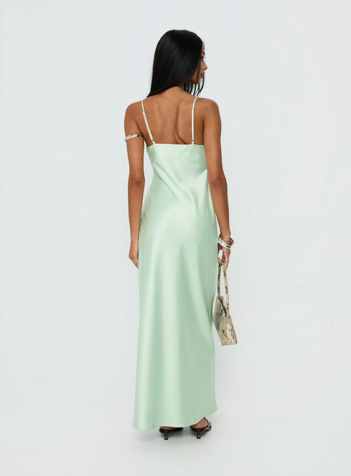 Madelene Lace V Neck Maxi Dress Jelly Mint sold by Princess Polly product image thumbnail 4