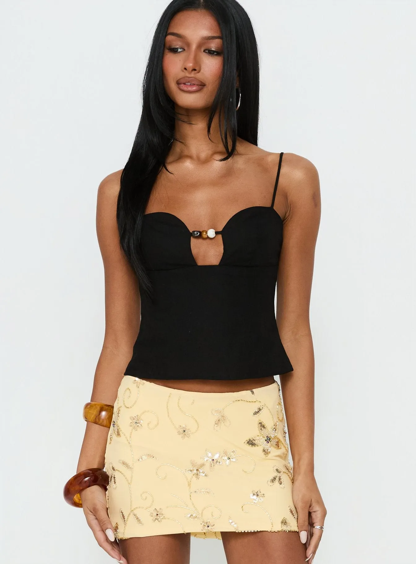 Karessa Beaded Top Black sold by Princess Polly product image thumbnail 2