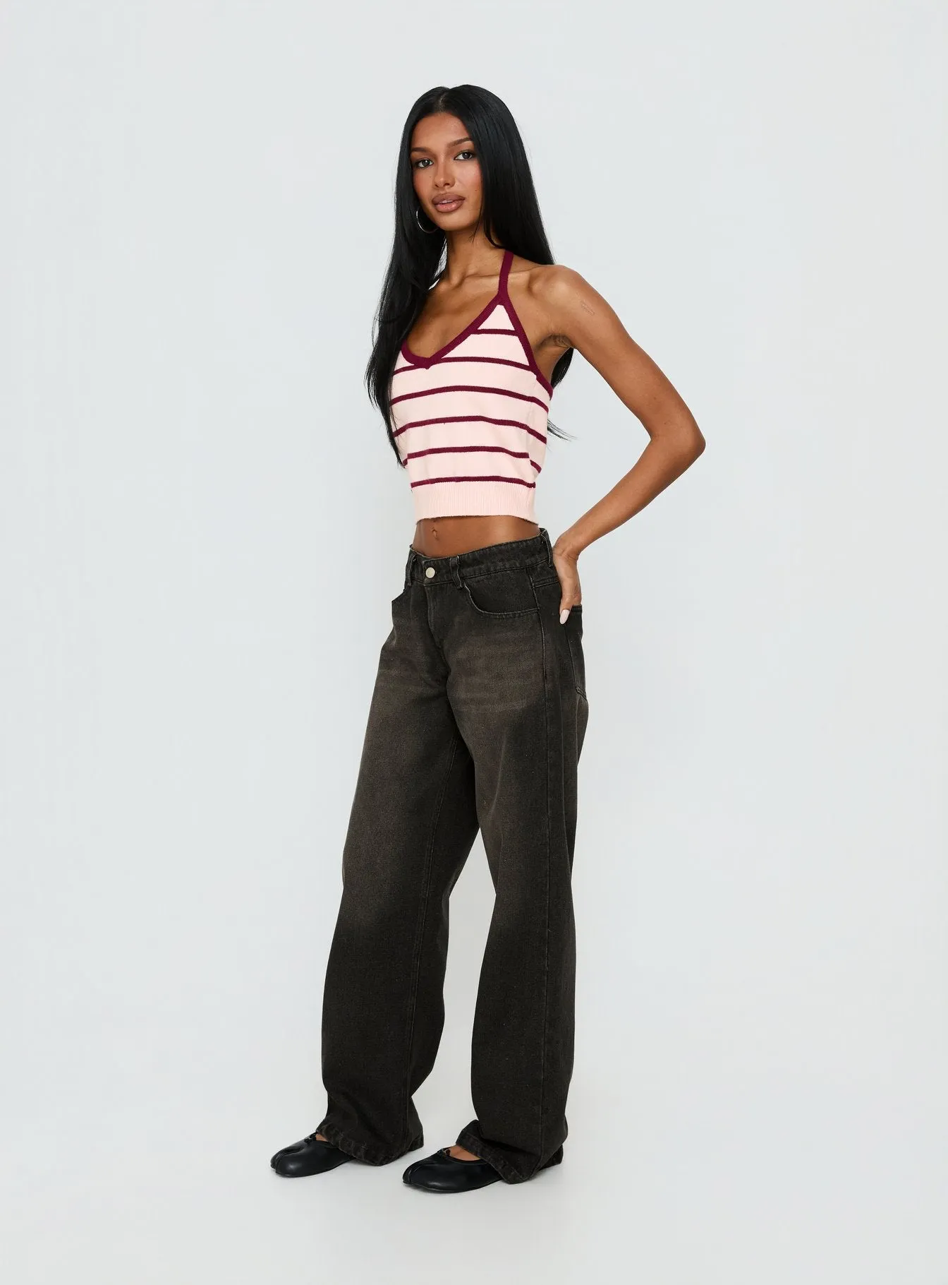 Korinne Low Rise Baggy Jeans Washed Charcoal sold by Princess Polly product image thumbnail 3