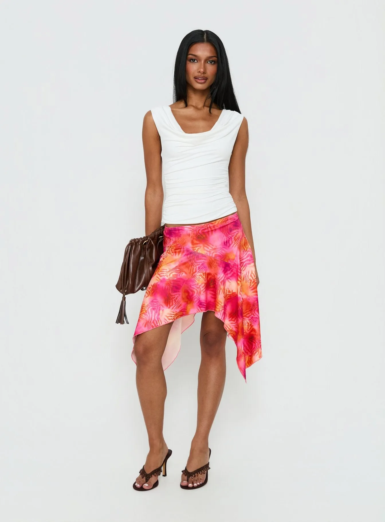 Kimberlee Asymmetrical Midi Skirt Multi sold by Princess Polly product image thumbnail 2