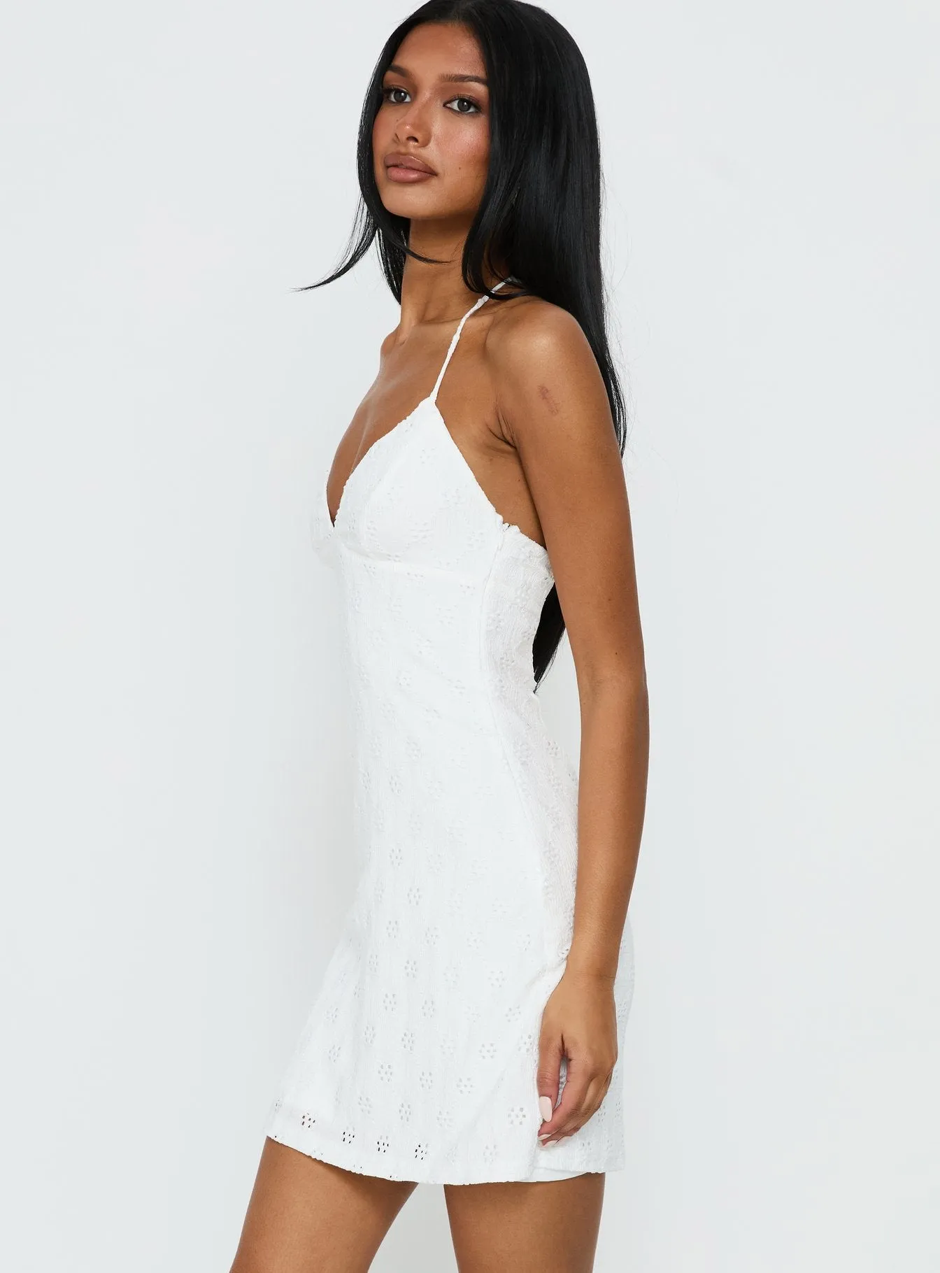 Summer Cider Embroidered Mini Dress White sold by Princess Polly product image thumbnail 4