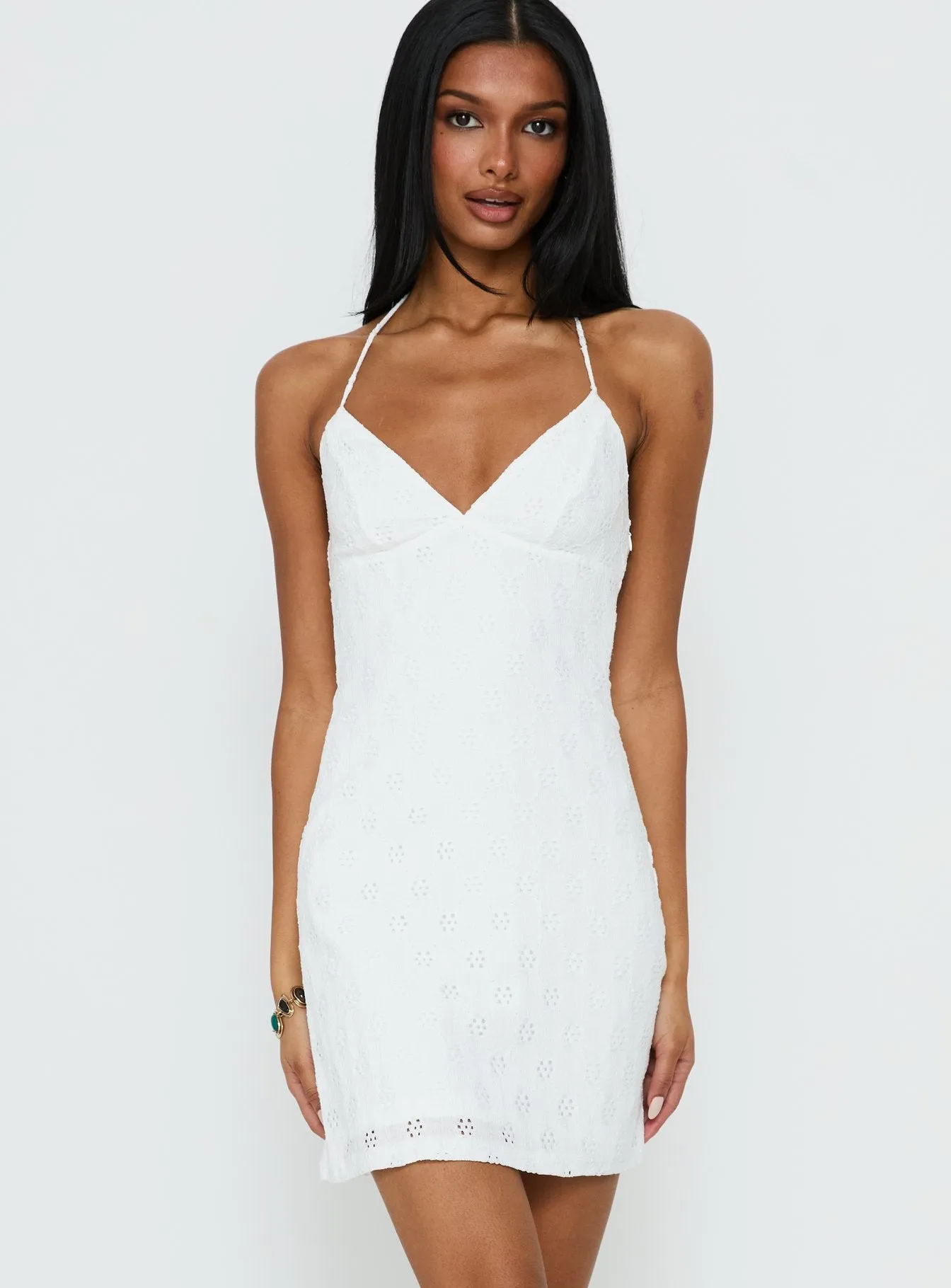 Summer Cider Embroidered Mini Dress White sold by Princess Polly product image thumbnail 2