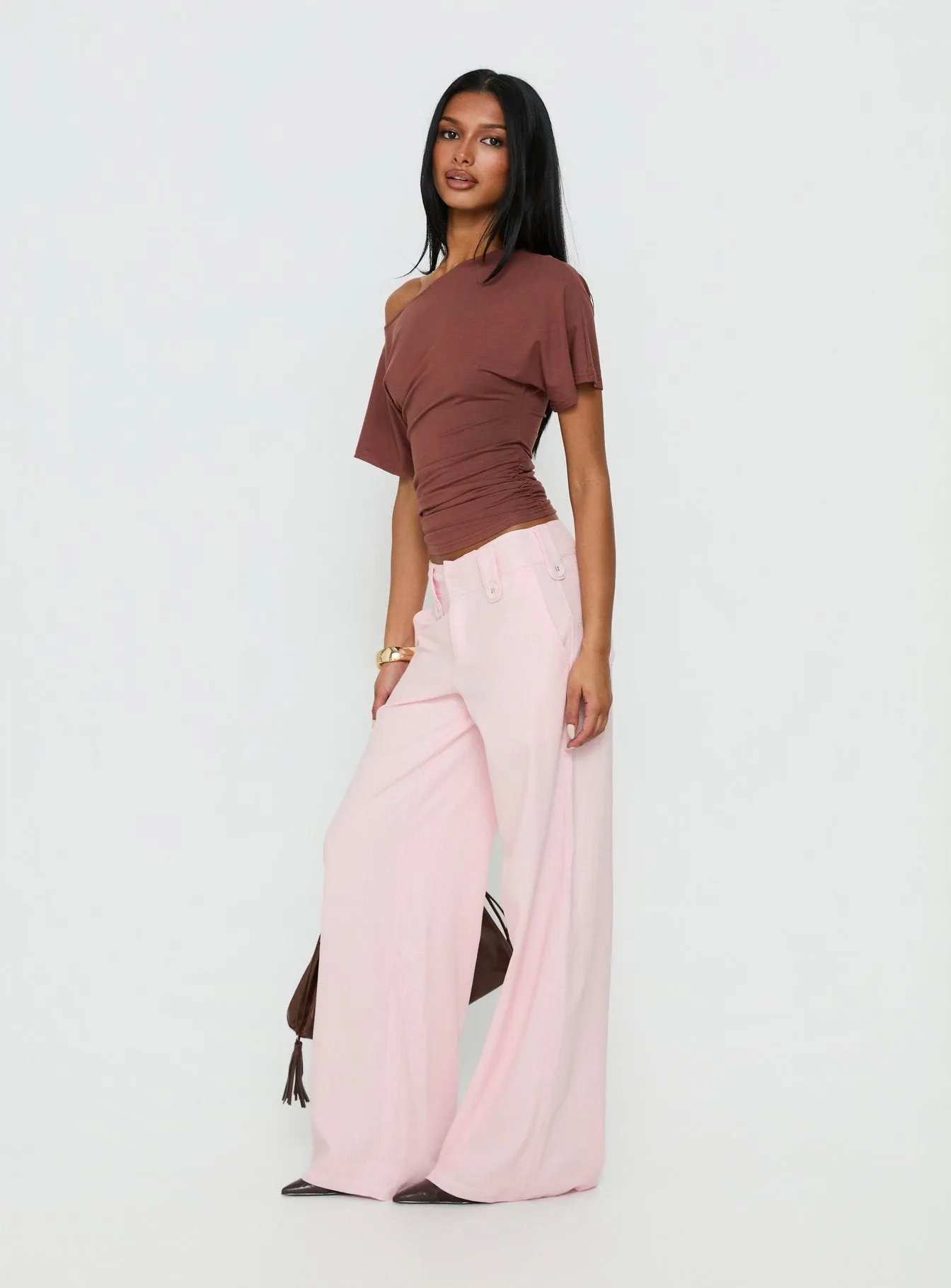 Pedra Wide Leg Pant Pink sold by Princess Polly product image thumbnail 3