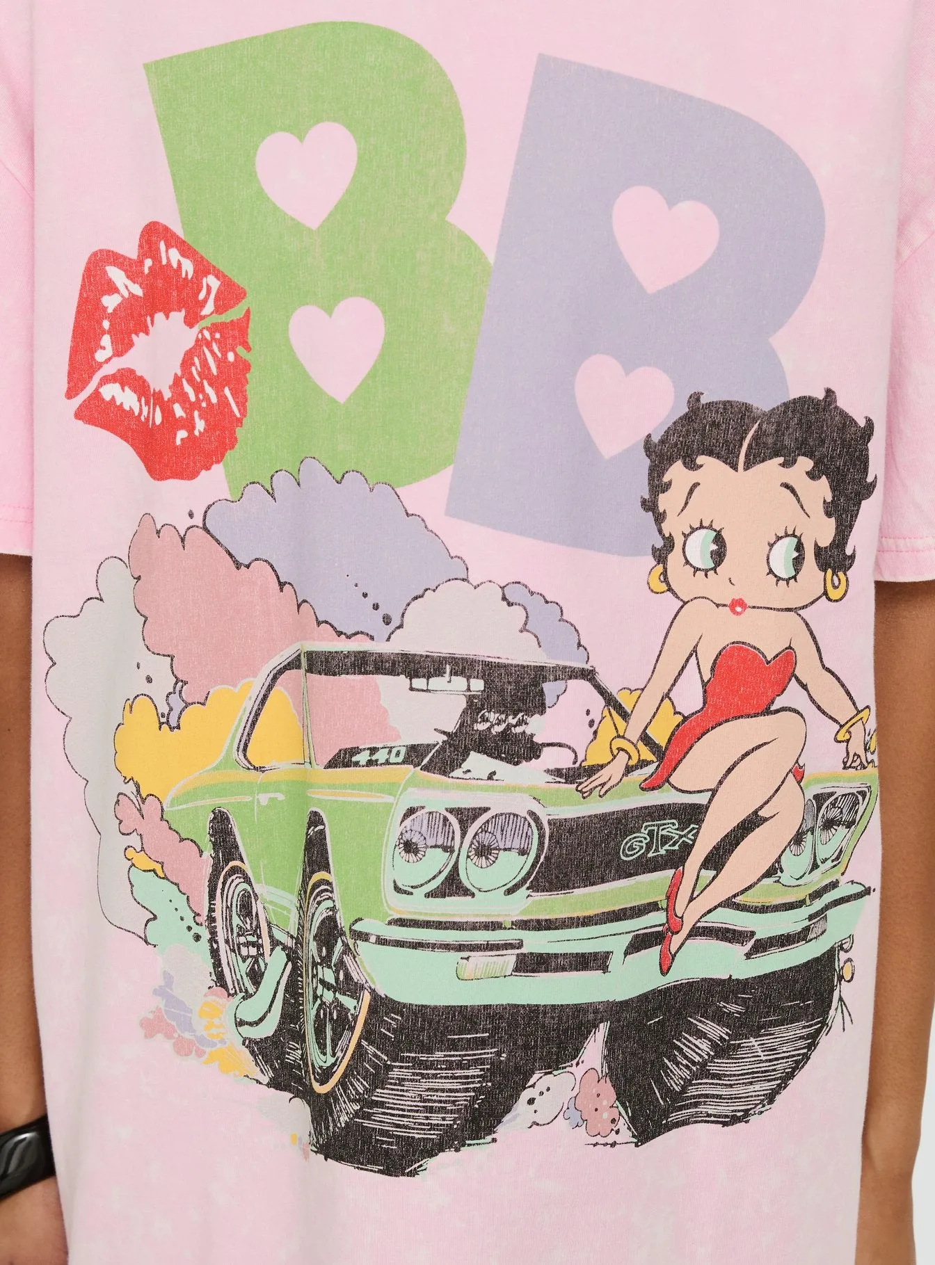 Betty Boop Speedracer Oversized Graphic Tee Washed Pink sold by Princess Polly product image thumbnail 5