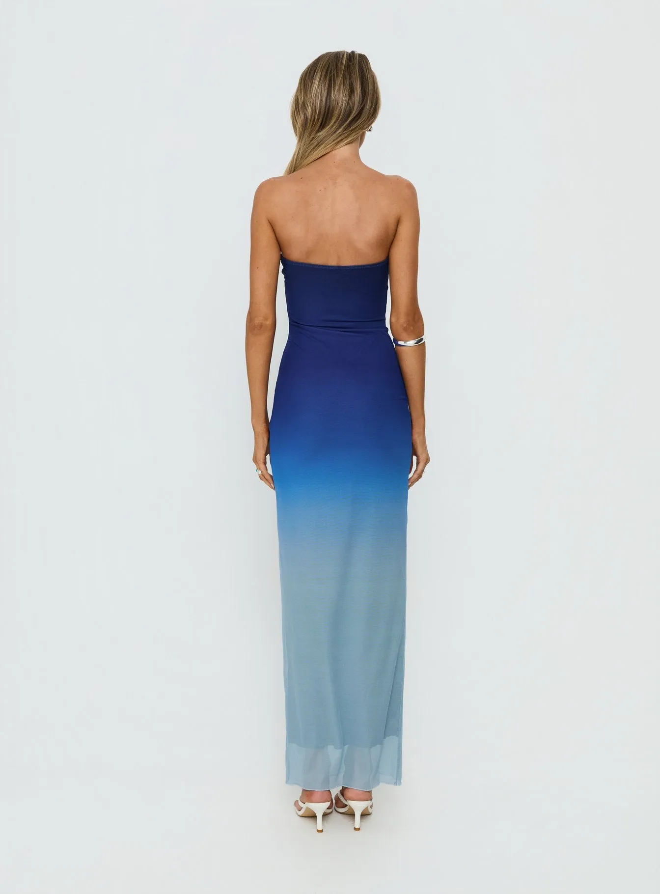 Stolen Love Strapless Maxi Dress Blue Ombre sold by Princess Polly product image thumbnail 4