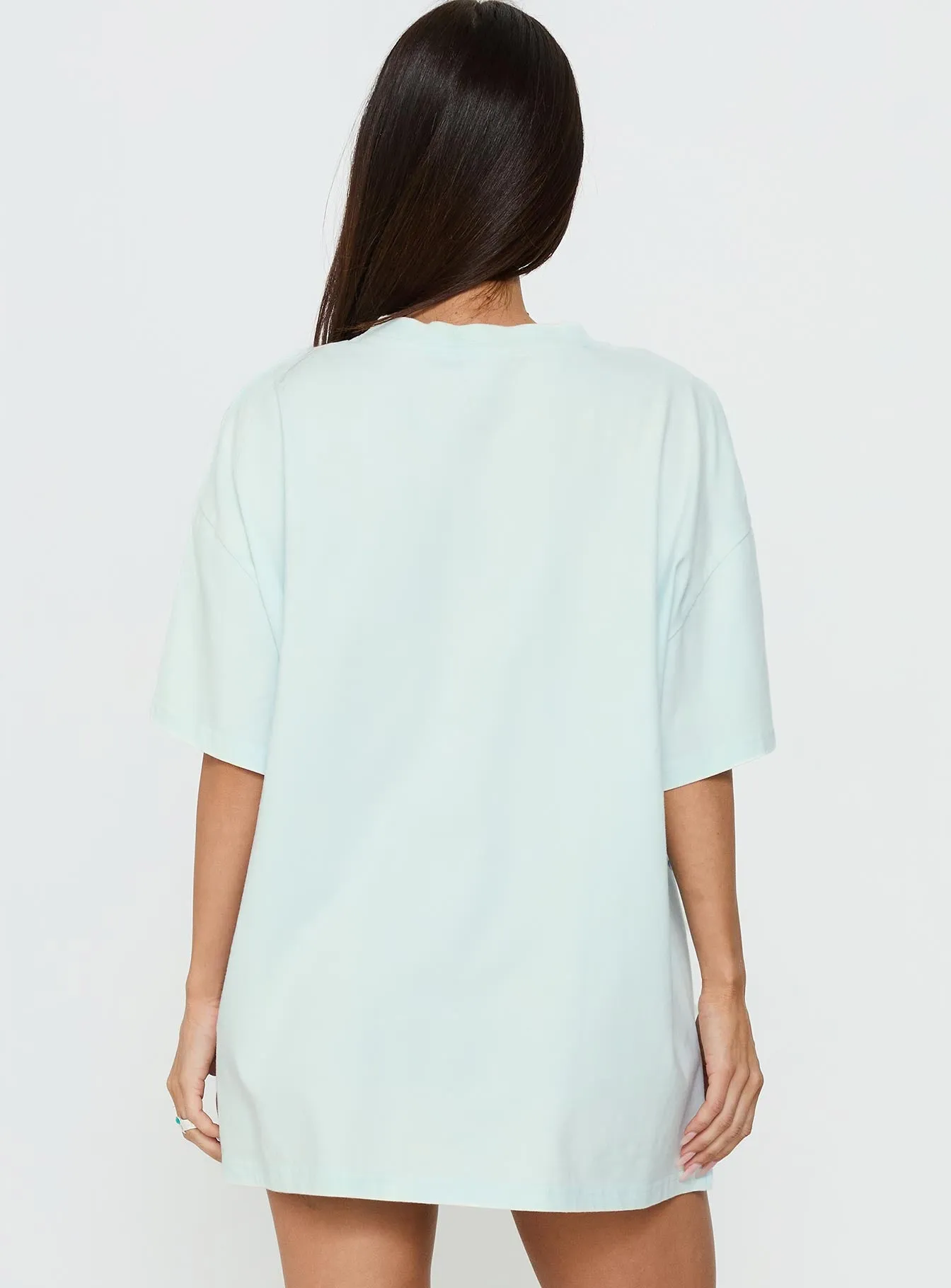 St Tropez Postcards Oversized Graphic Tee Washed Blue sold by Princess Polly product image thumbnail 4