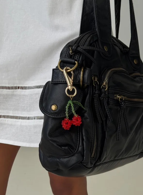 Good Influence Beaded Cherry Keychain Gold / Multi made by Princess Polly