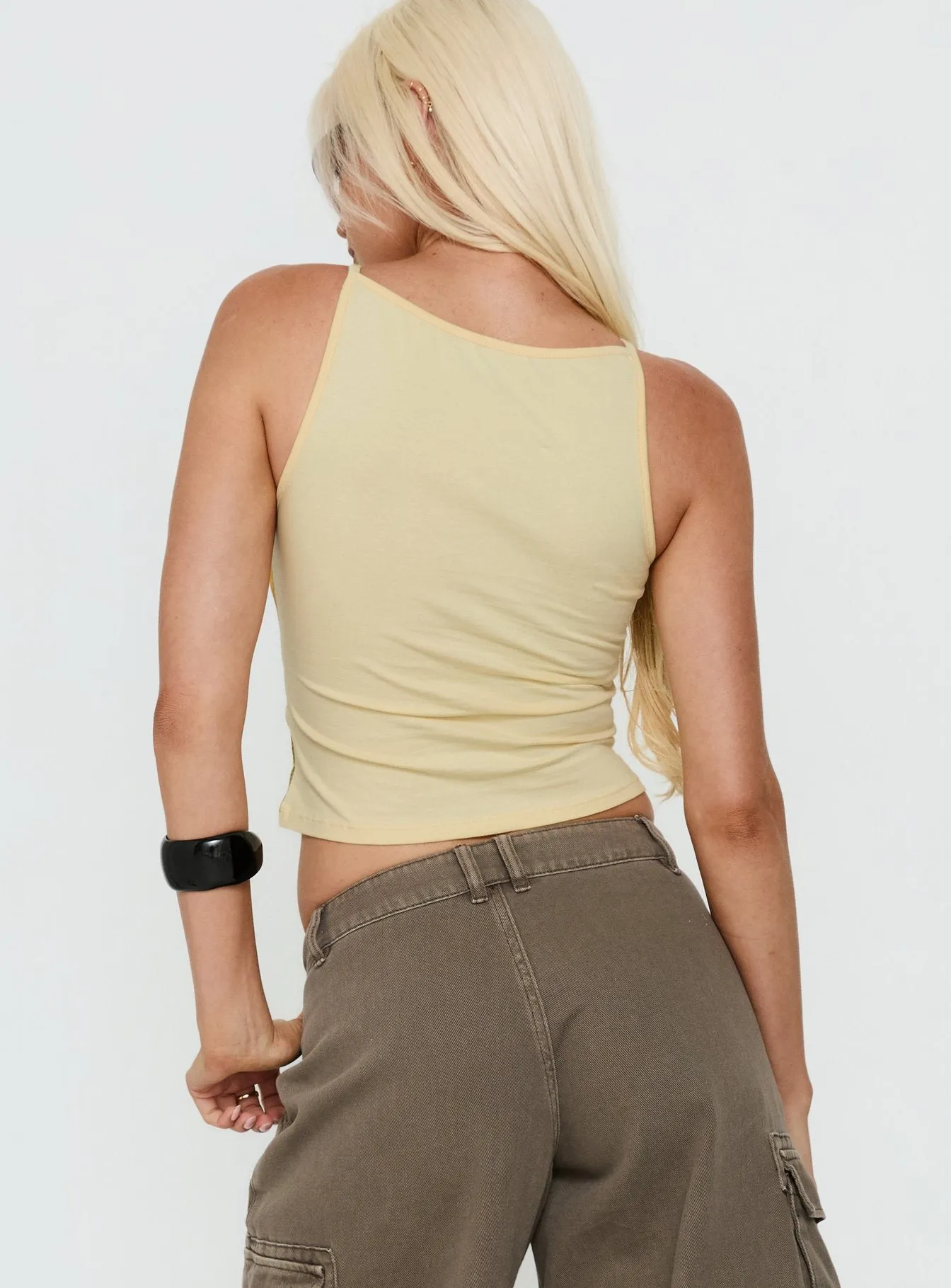 Dudley Vest Top Buttermilk Blurry Tulip sold by Princess Polly product image thumbnail 4