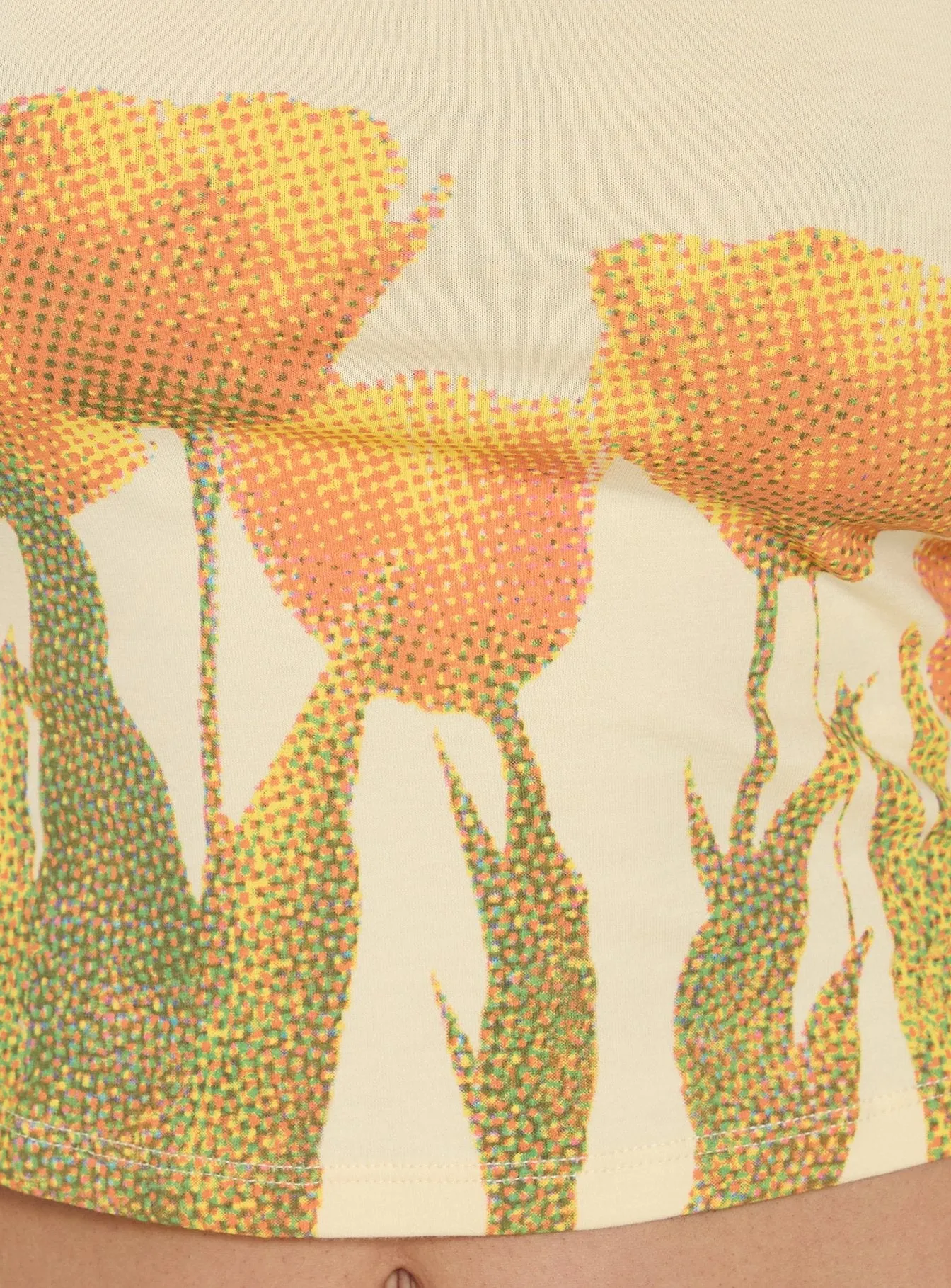 Dudley Vest Top Buttermilk Blurry Tulip sold by Princess Polly product image thumbnail 5