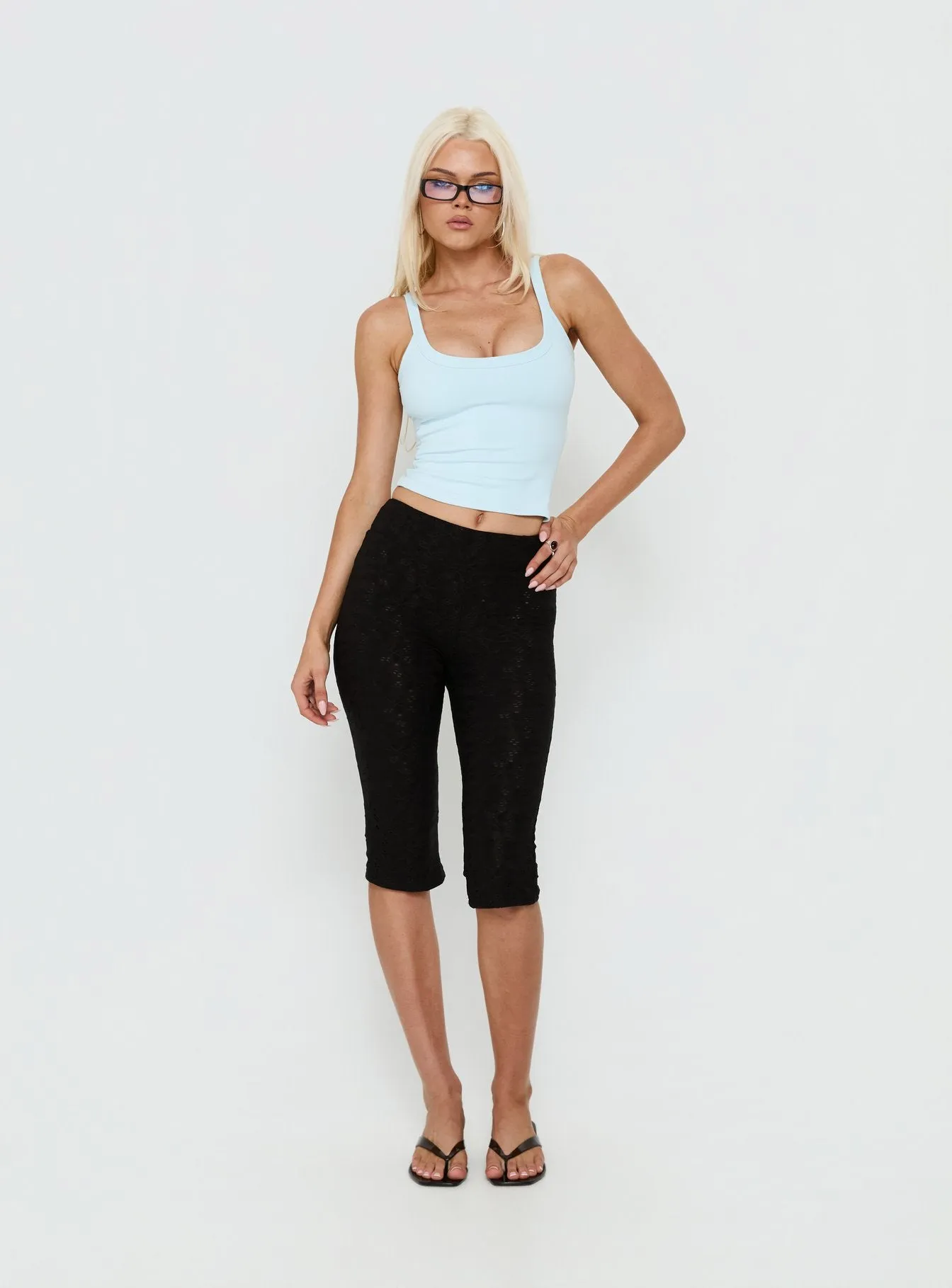 Samaira Capri Pant Black Anglaise sold by Princess Polly product image thumbnail 3