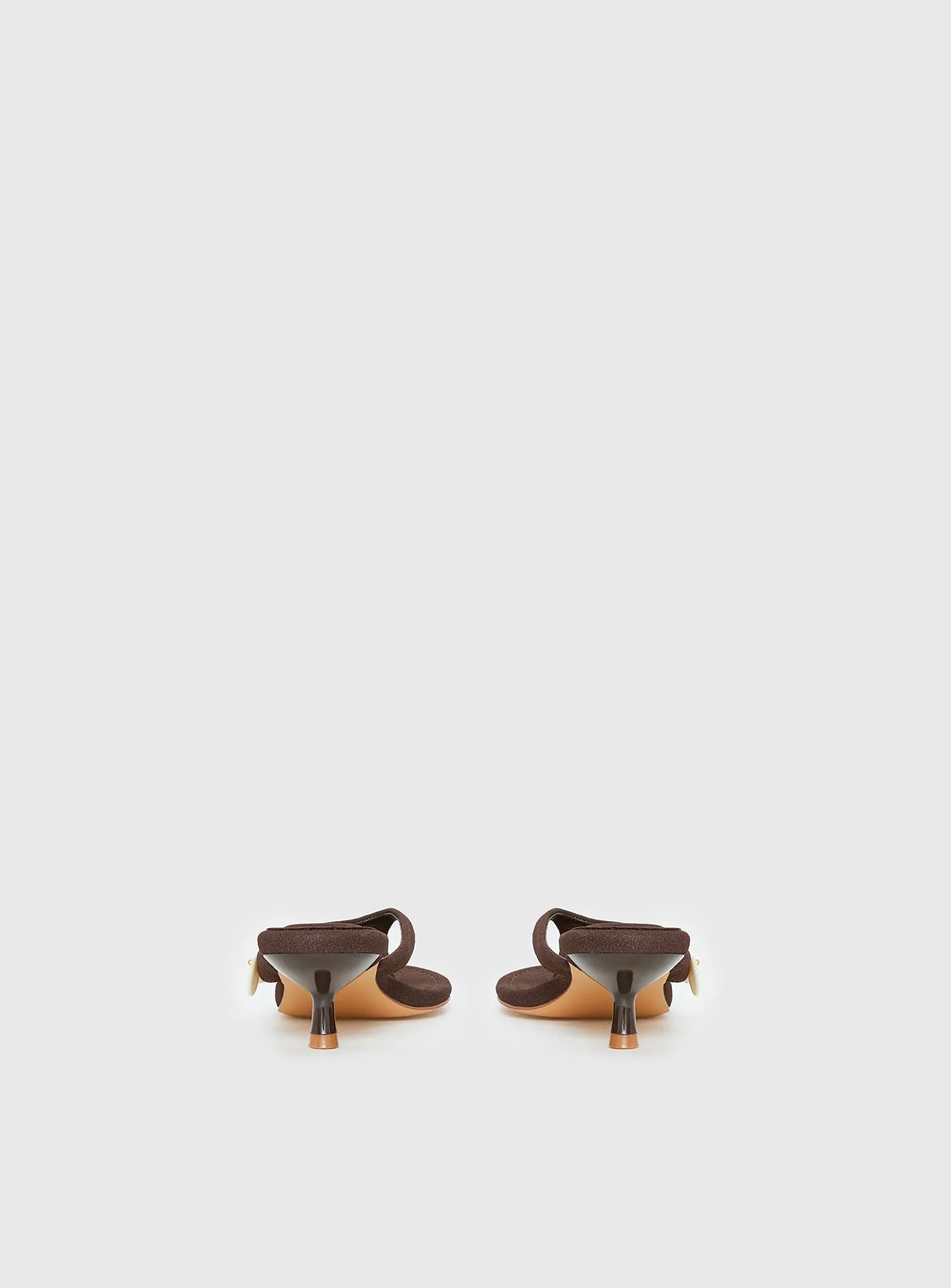 Ginnia Shell Detail Thong Heels Chocolate sold by Princess Polly product image thumbnail 4