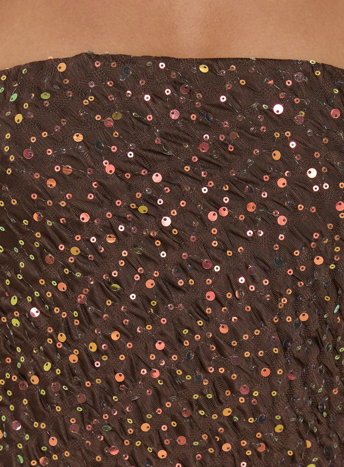 Zohara Sequin Strapless Top Brown sold by Princess Polly product image thumbnail 5