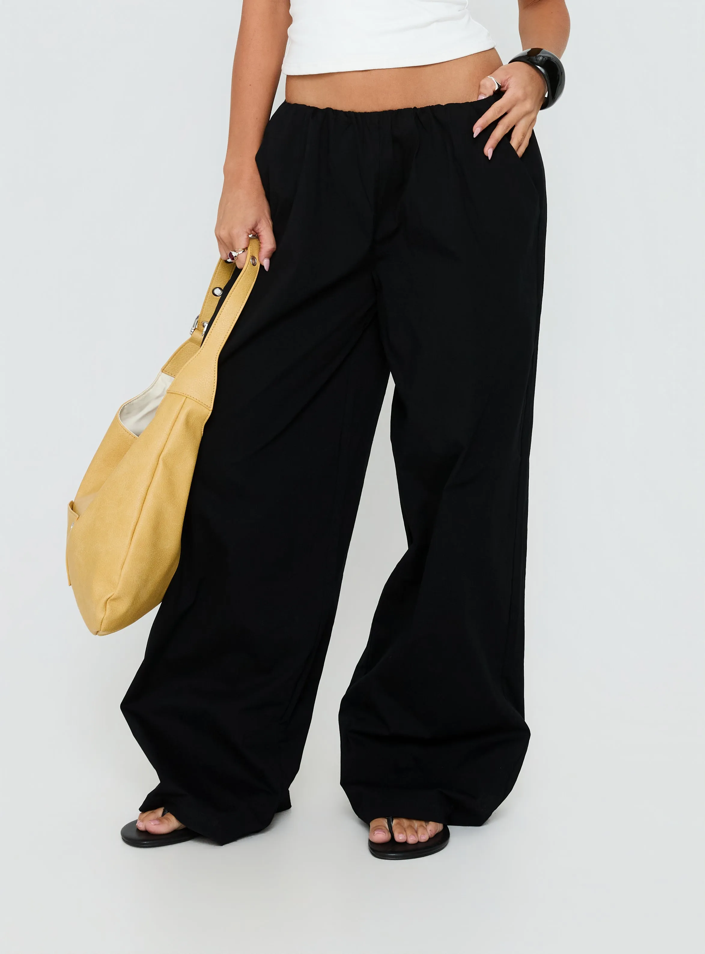 Lunea Concealed Waistband Pants Black sold by Princess Polly product image thumbnail 2