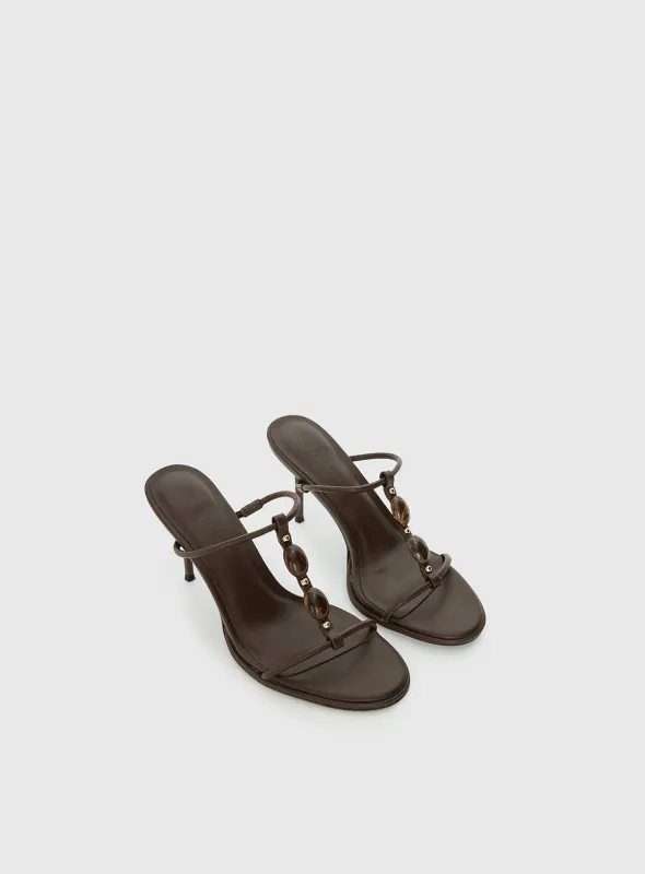 Billini Olympie Gem Detail Heels Brown made by Billini