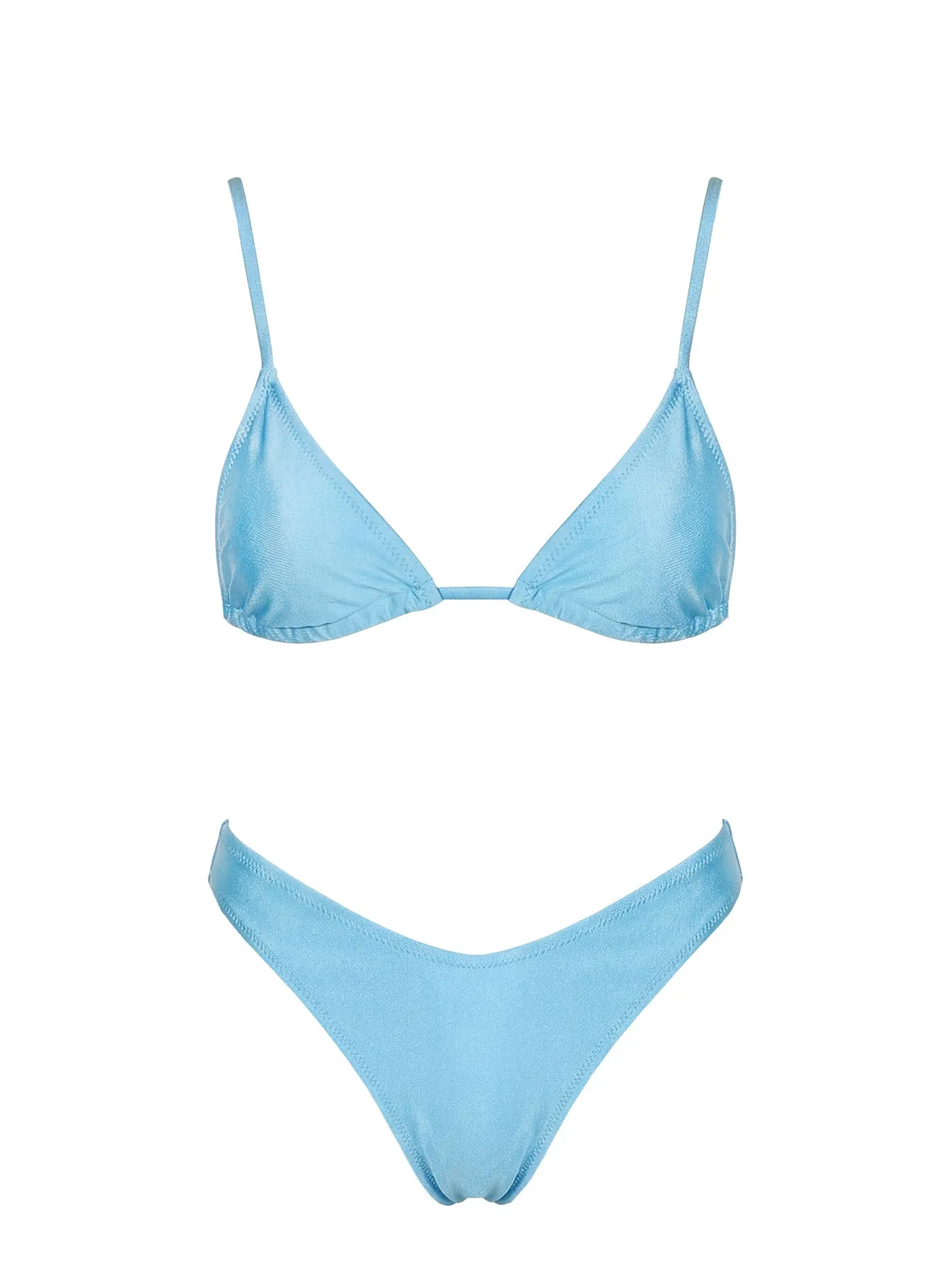 Jenner Triangle Bikini Top Blue Shine sold by Princess Polly product image thumbnail 5