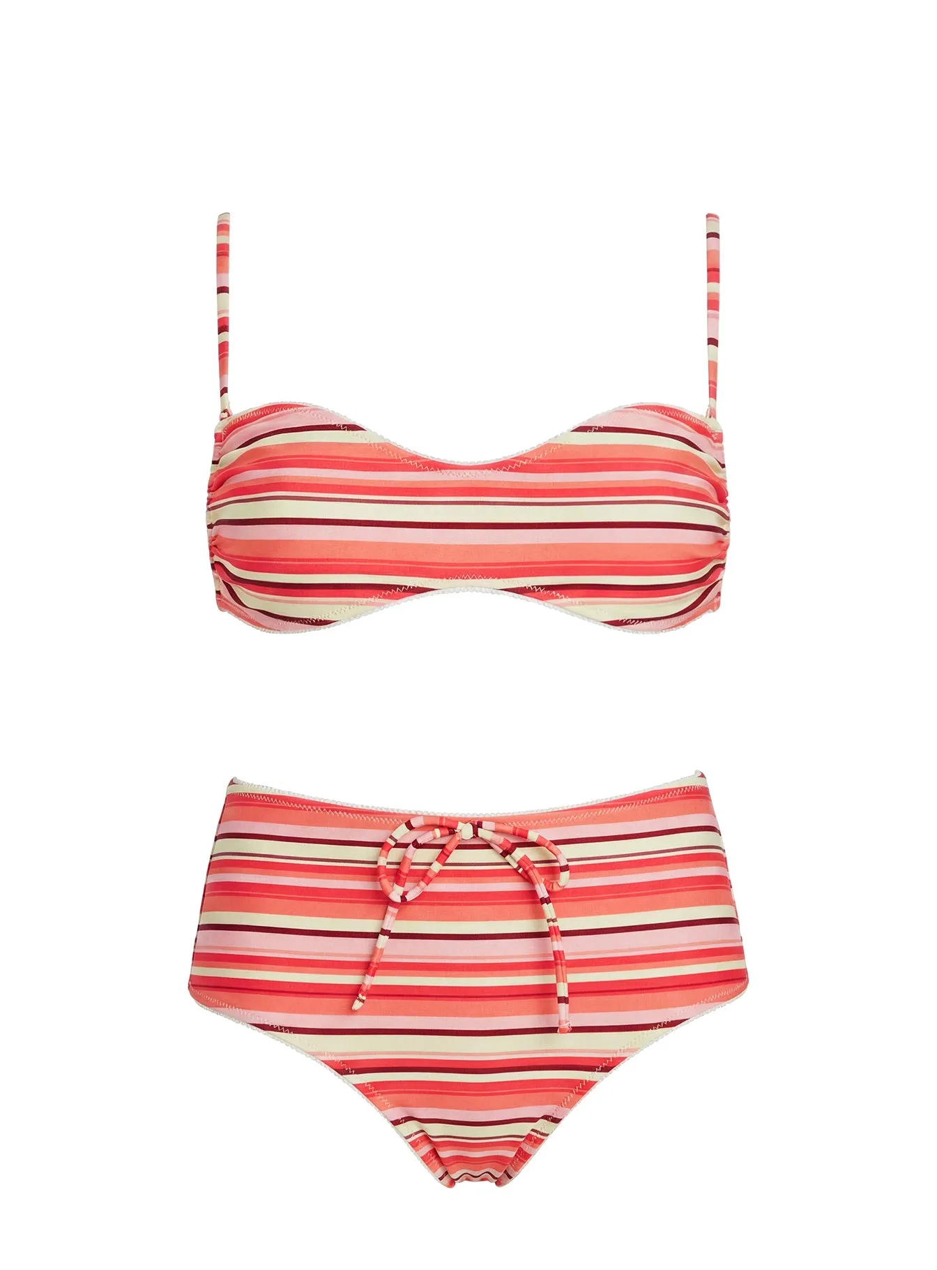 Casual Crush Bikini Top Orange Stripe sold by Princess Polly product image thumbnail 5