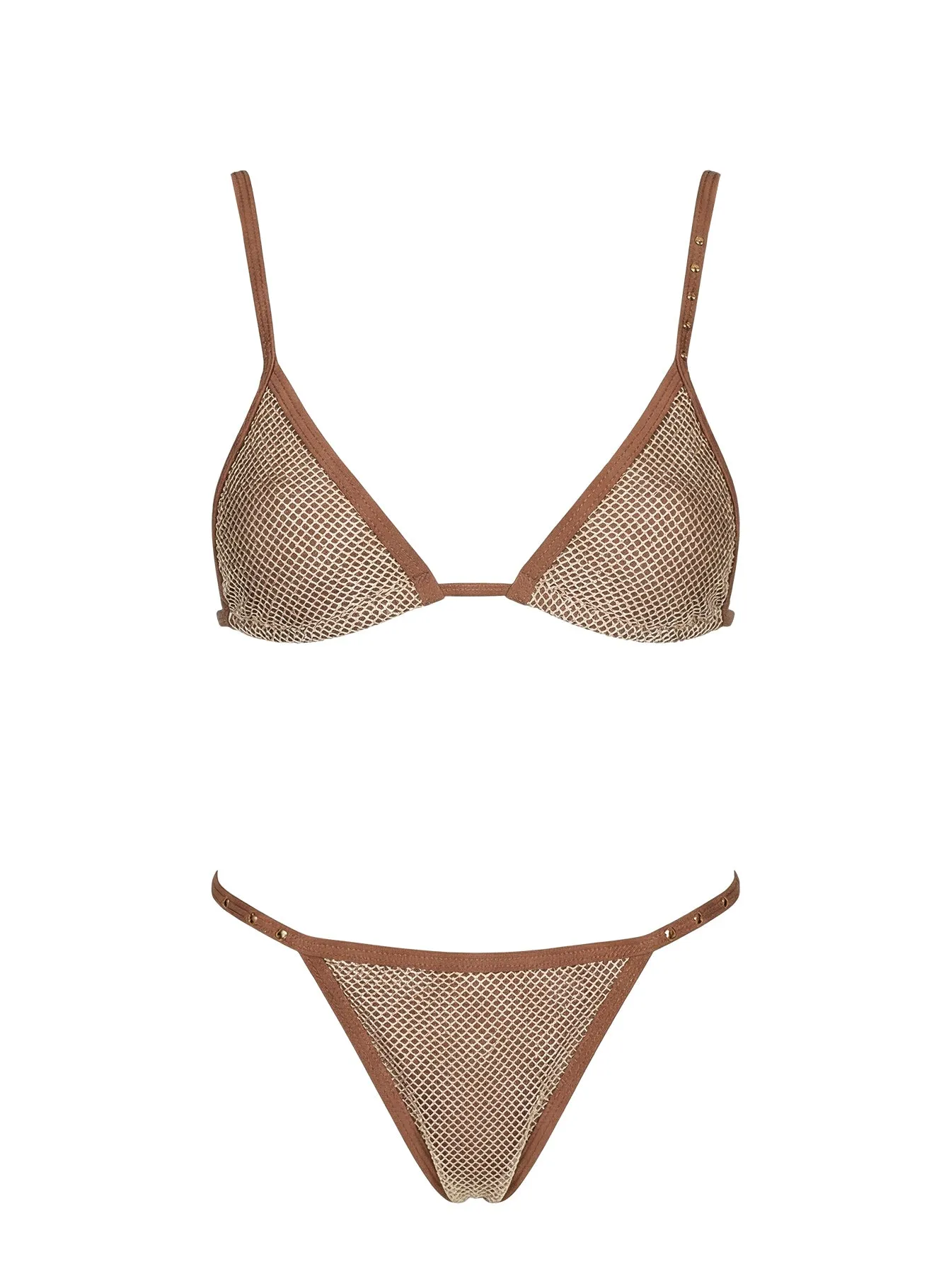 Calm Tide Triangle Bikini Top Brown sold by Princess Polly product image thumbnail 5